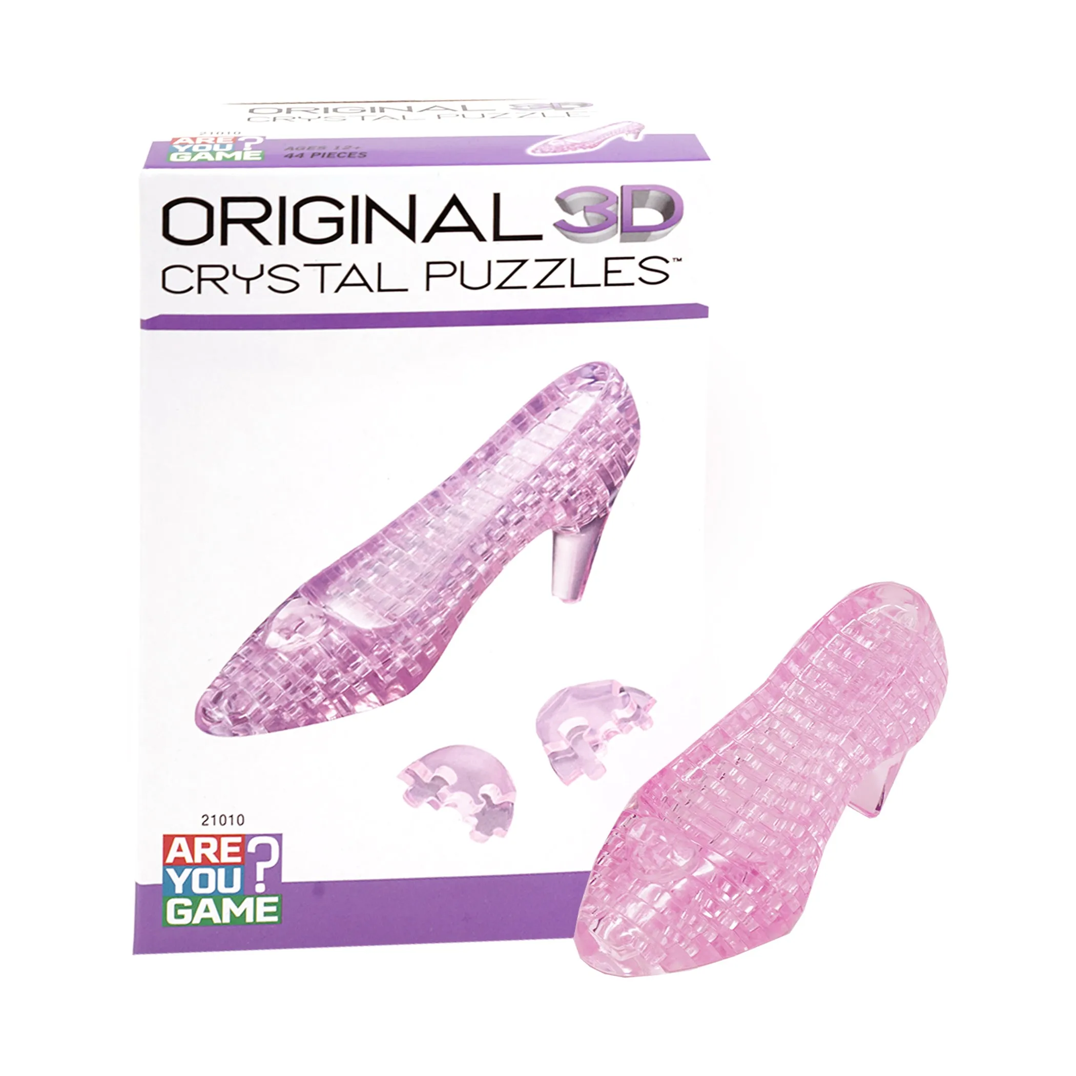 3D Crystal Puzzle - Slipper (Pink): 44 Pcs