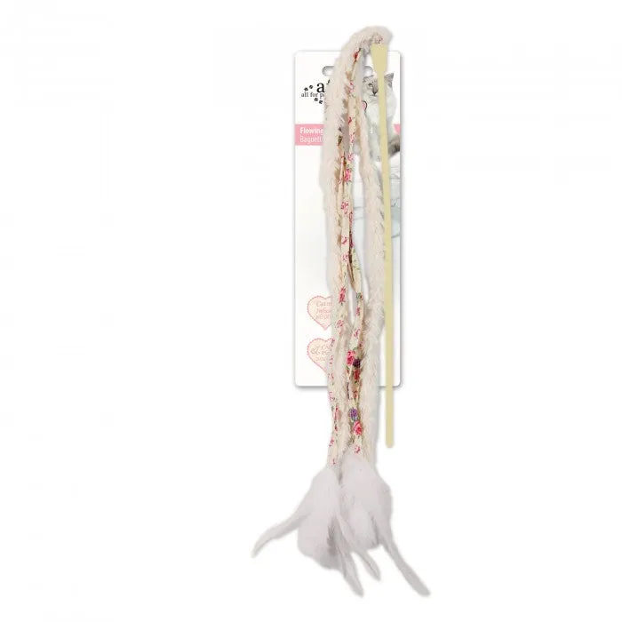 All For Paws Shabby Chic Flowing Streamer Wand Cat Toy