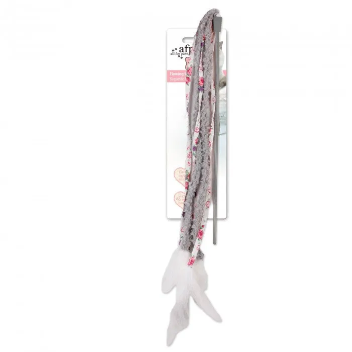 All For Paws Shabby Chic Flowing Streamer Wand Cat Toy