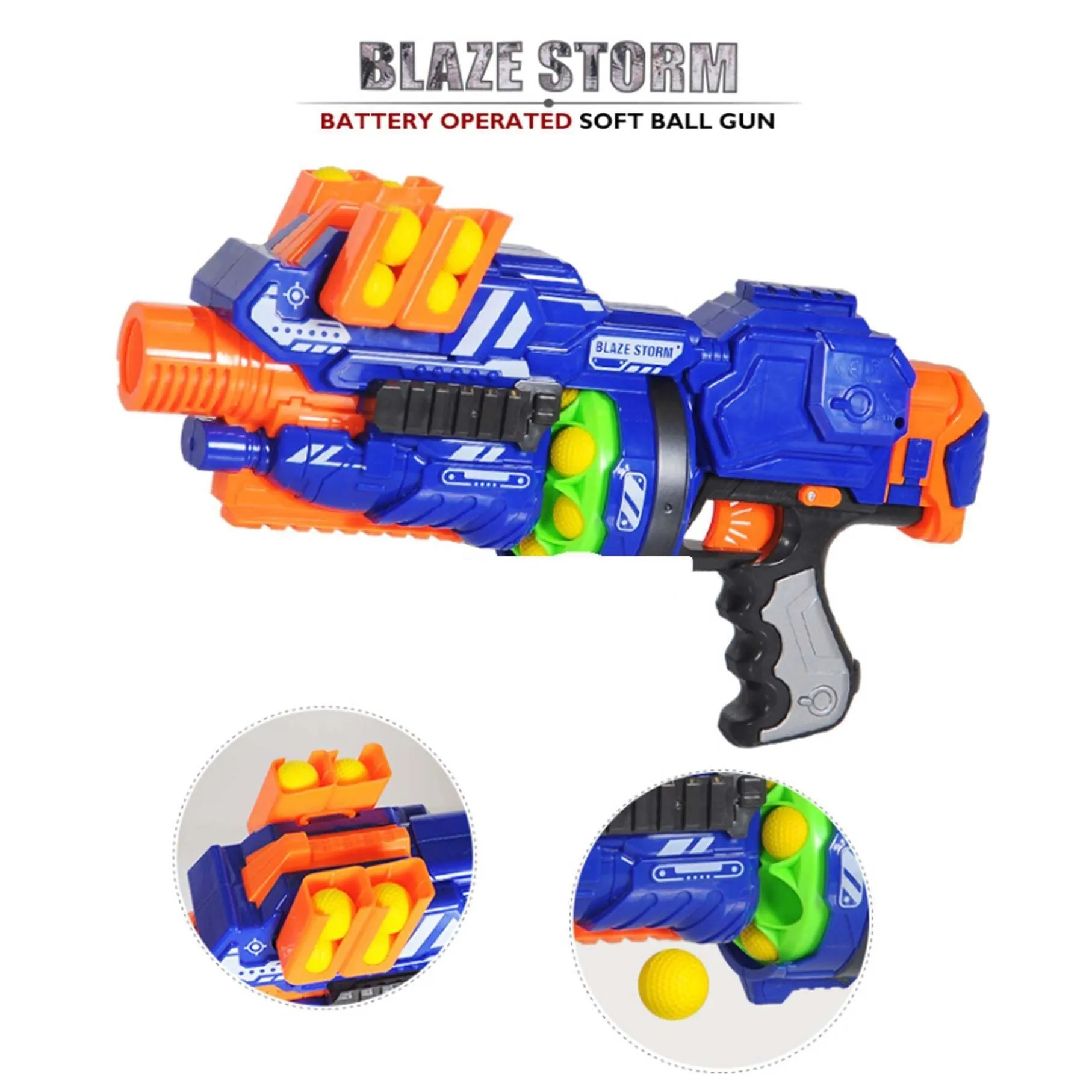 Blaze Storm Battery Operated Soft Ball Gun ZC7087