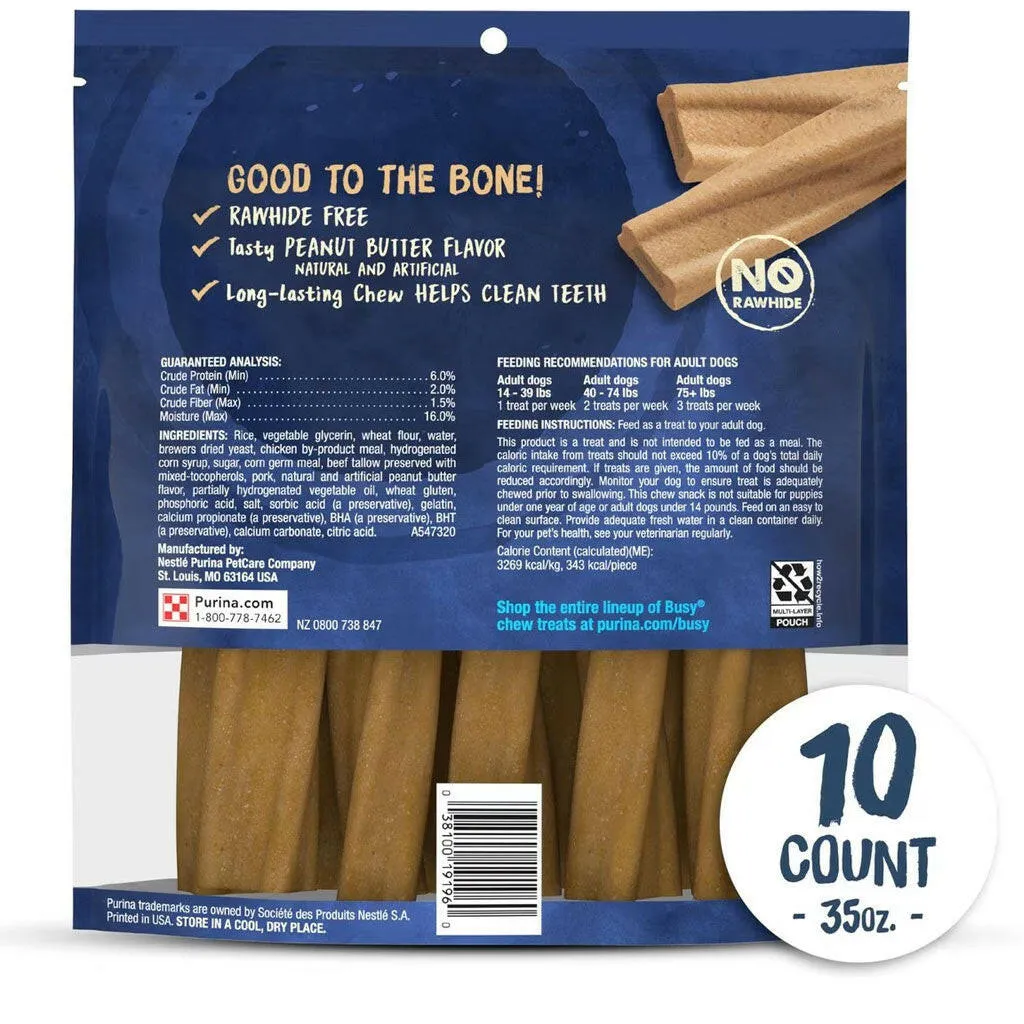 Busy Bone Peanut Butter Flavor Long-Lasting Chew Small & Medium Dog Treats