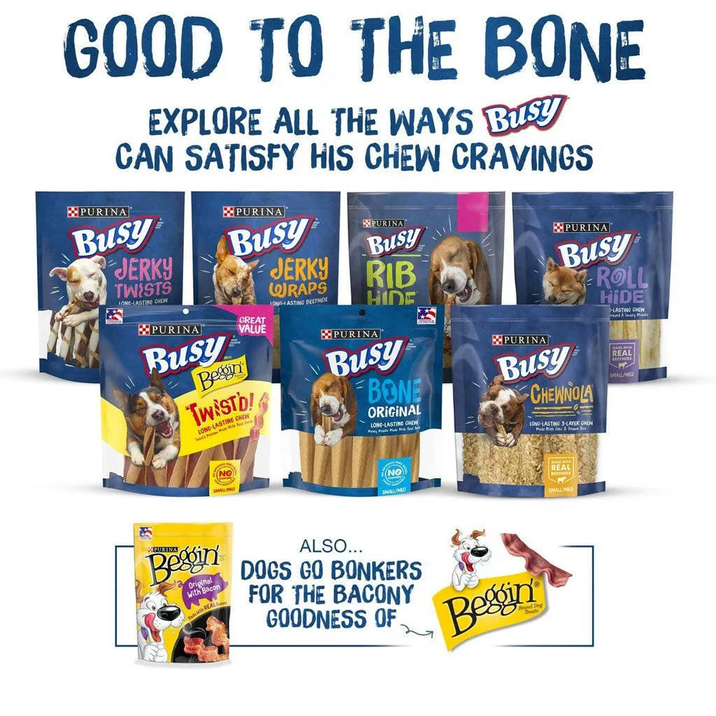 Busy Bone Peanut Butter Flavor Long-Lasting Chew Small & Medium Dog Treats