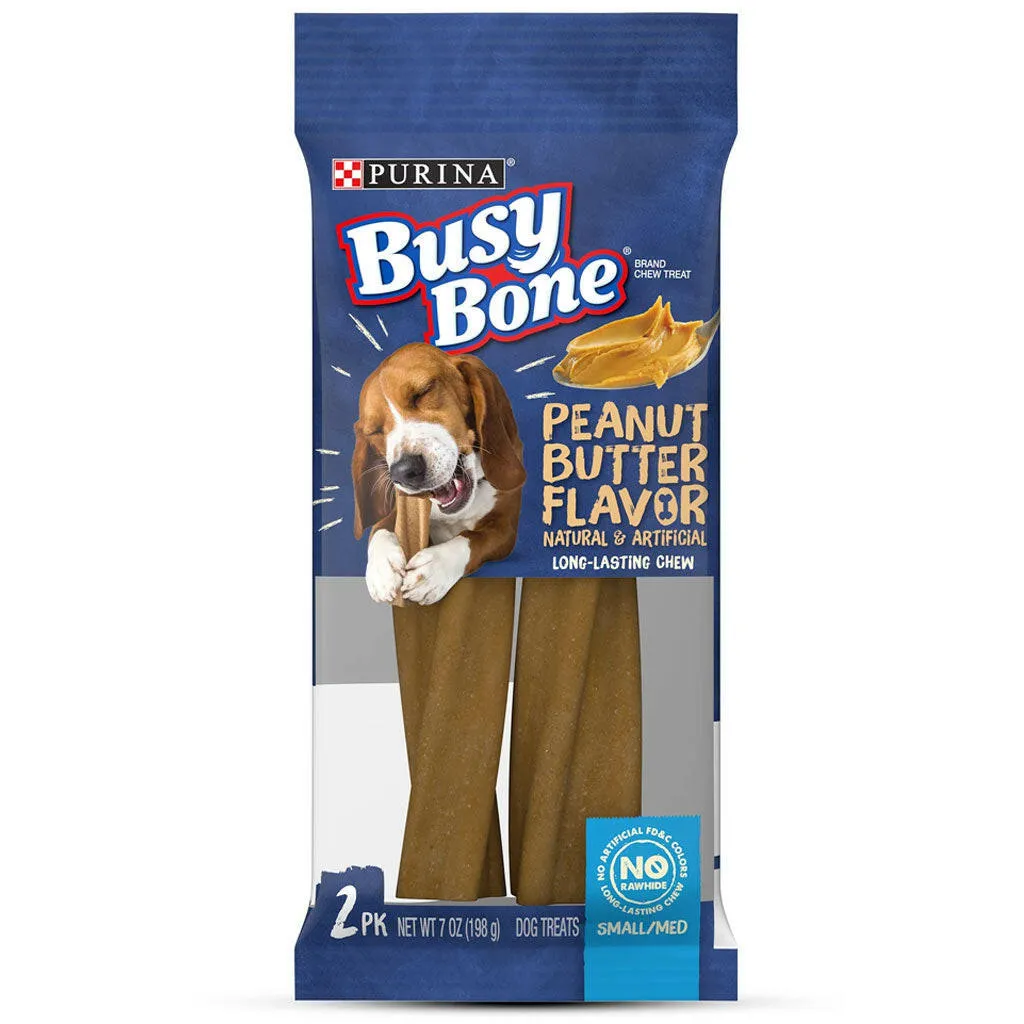 Busy Bone Peanut Butter Flavor Long-Lasting Chew Small & Medium Dog Treats