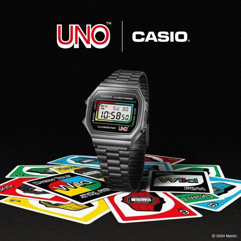 CASIO VINTAGE UNO COLLABORATION DIGITAL WATCH - A168WEUC-1ADR