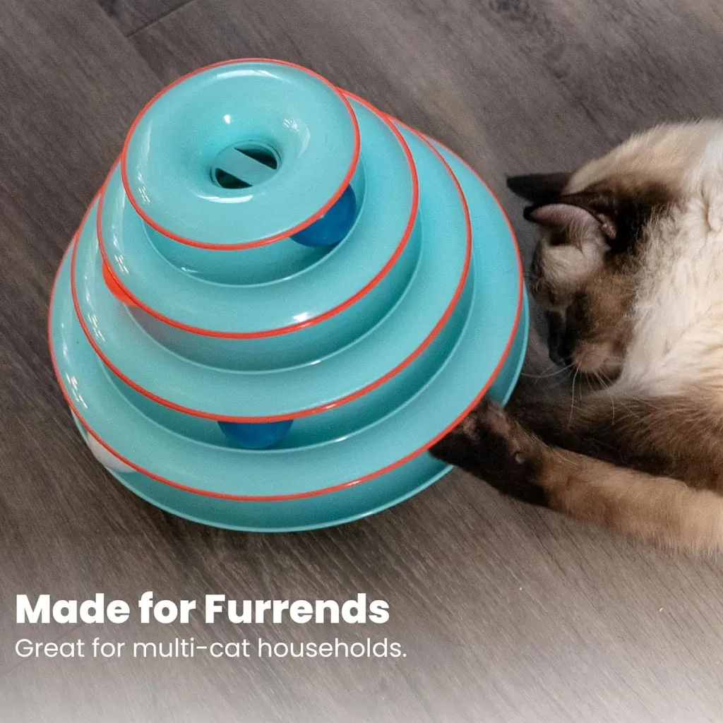 Catstages Chase Meowtain Interactive 4-Tier Track Toy For Cats