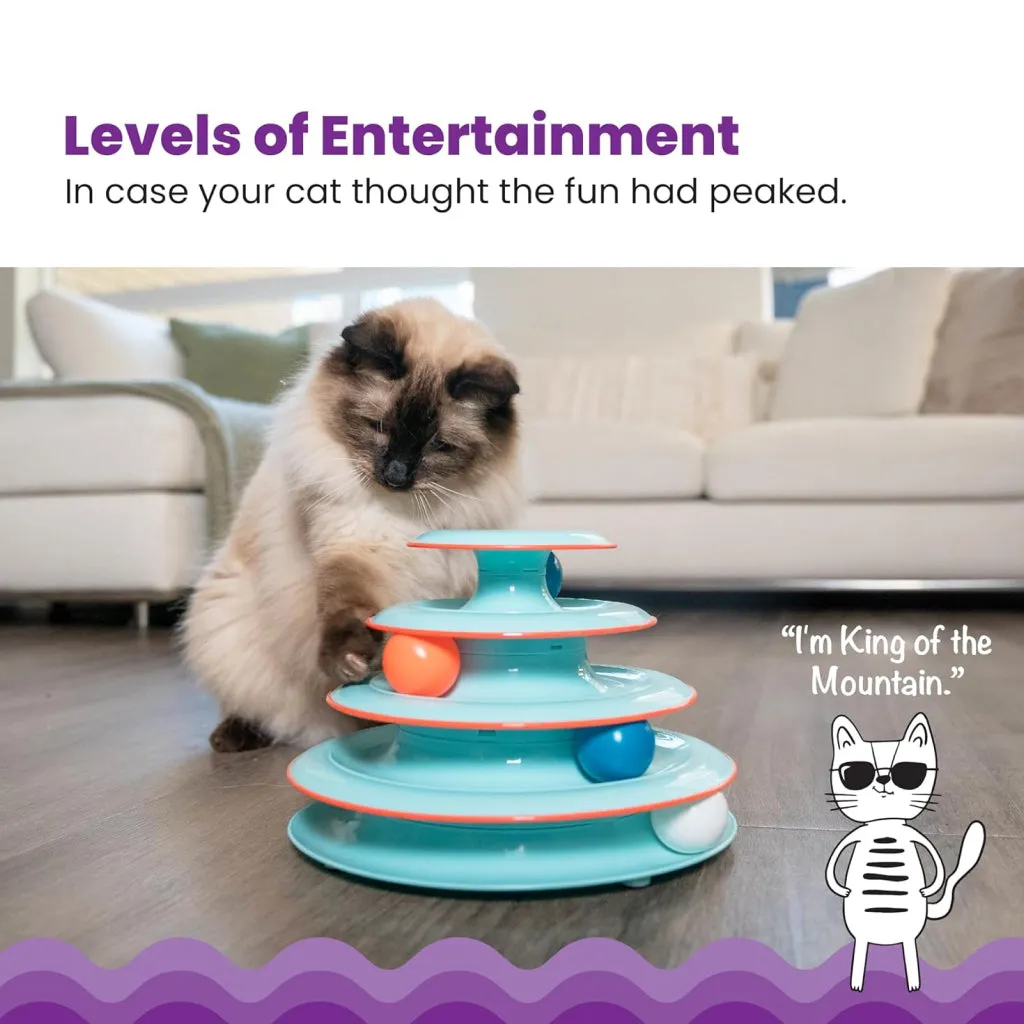 Catstages Chase Meowtain Interactive 4-Tier Track Toy For Cats