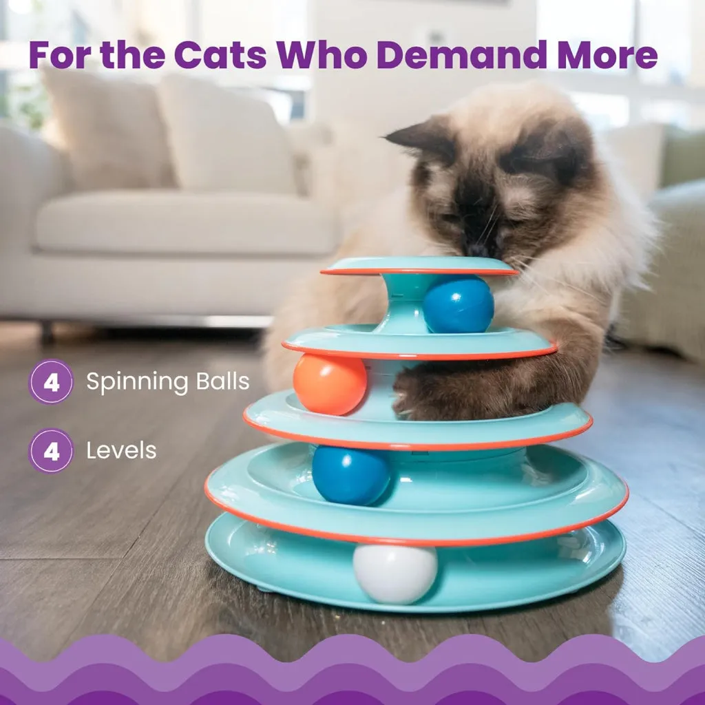 Catstages Chase Meowtain Interactive 4-Tier Track Toy For Cats