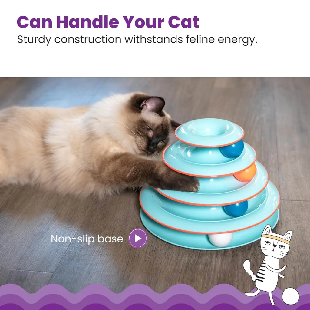 Catstages Chase Meowtain Interactive 4-Tier Track Toy For Cats