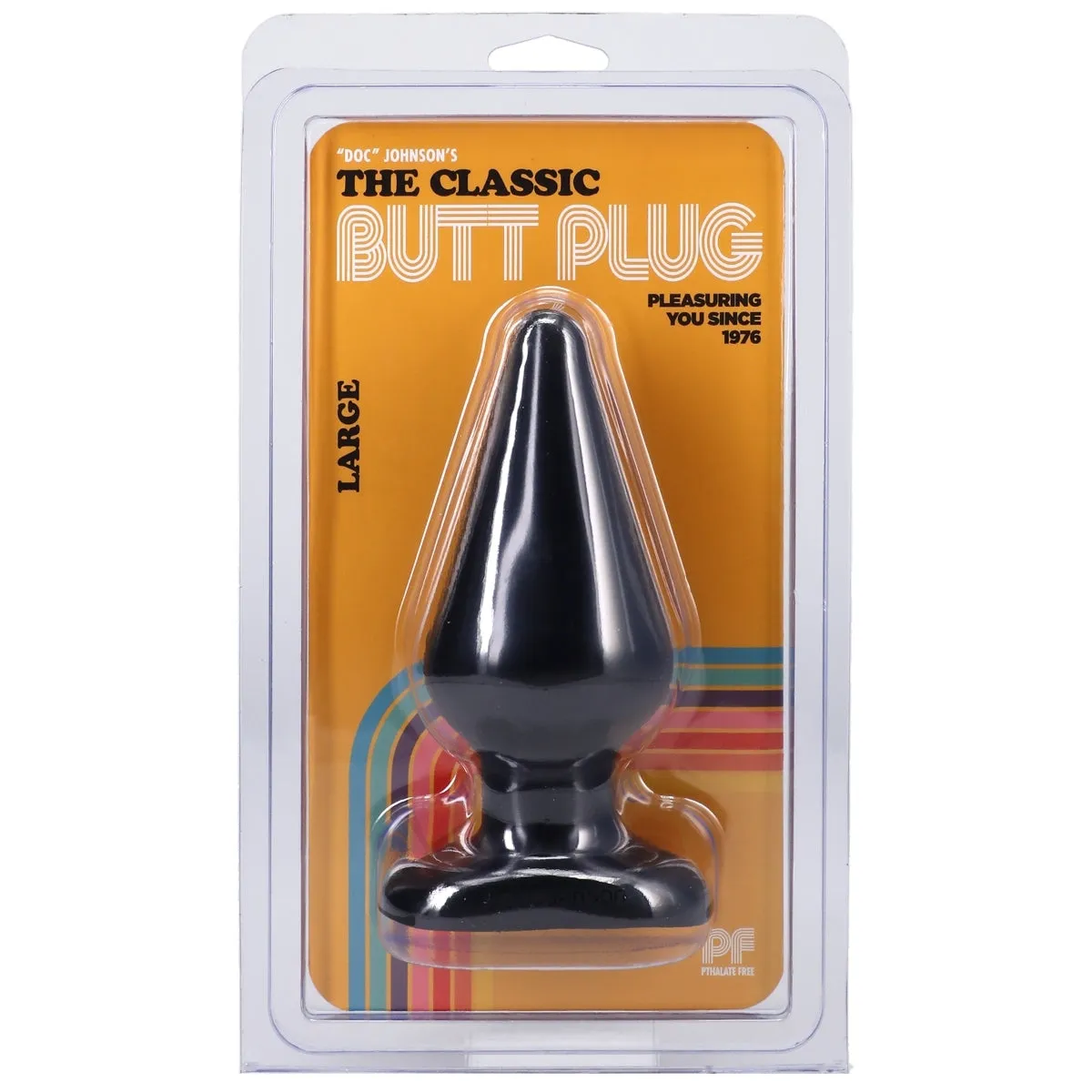 Doc Johnson Classic Butt Plug Smooth Black Large