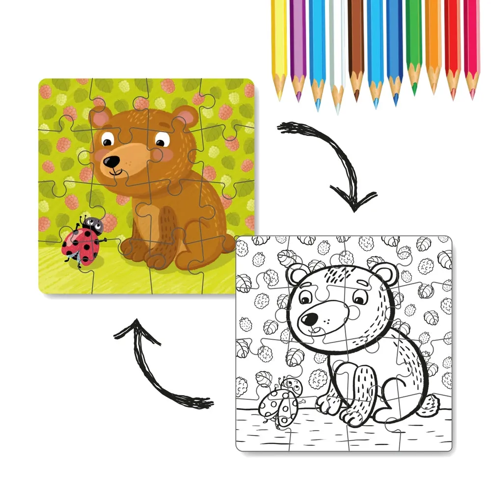 Dodo Colouring Puzzle 2 in 1 Little Bear