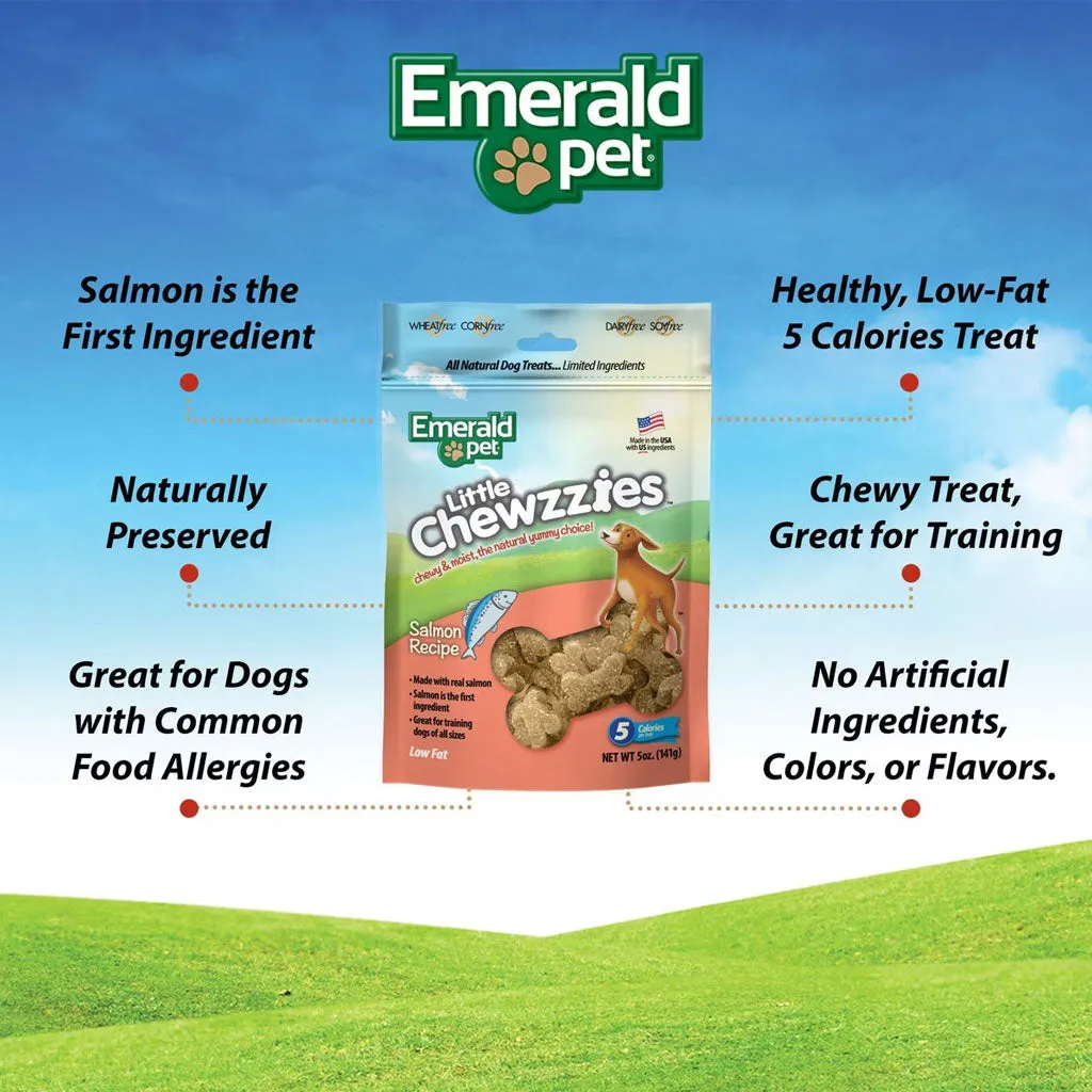 Emerald Pet Little Chewzzies Salmon Recipe Dog Treats, 5-oz