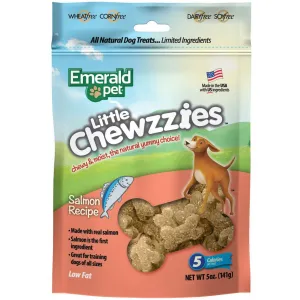 Emerald Pet Little Chewzzies Salmon Recipe Dog Treats, 5-oz