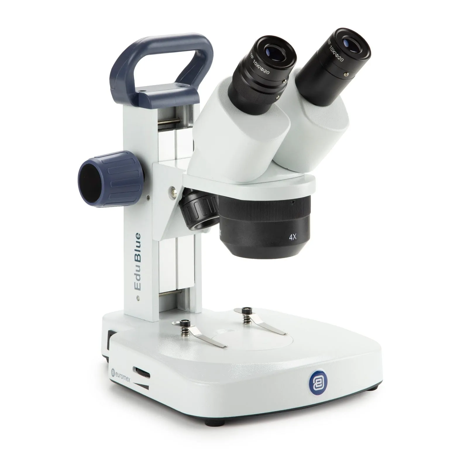 Euromex EduBlue Binocular Portable Stereo Microscope on Rack and Pinion Track Stand