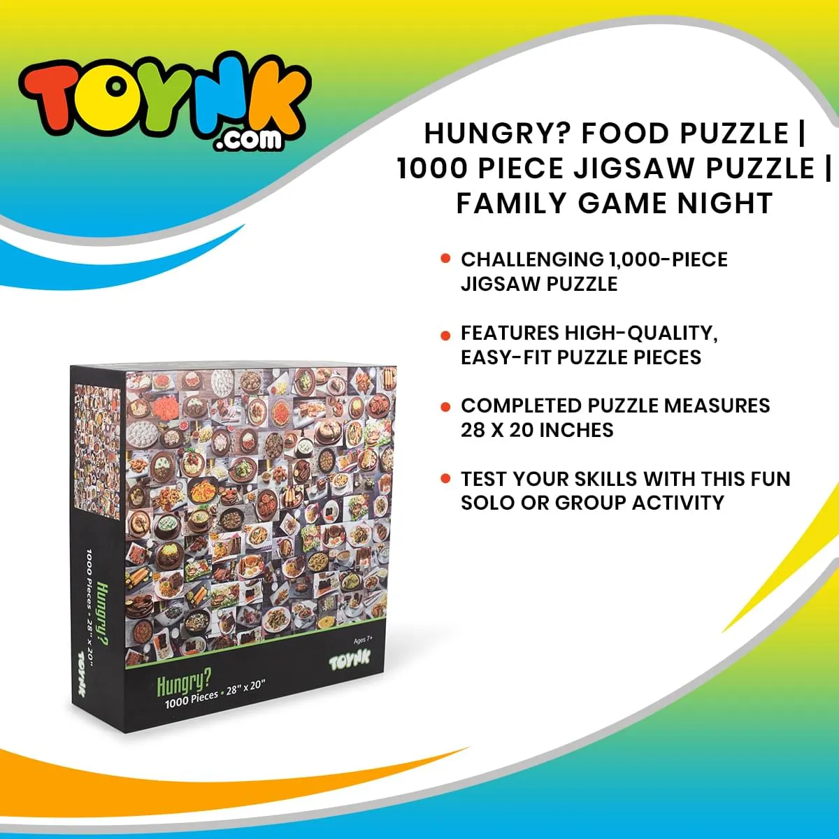 Hungry? Food Puzzle | 1000 Piece Jigsaw Puzzle | Family Game Night