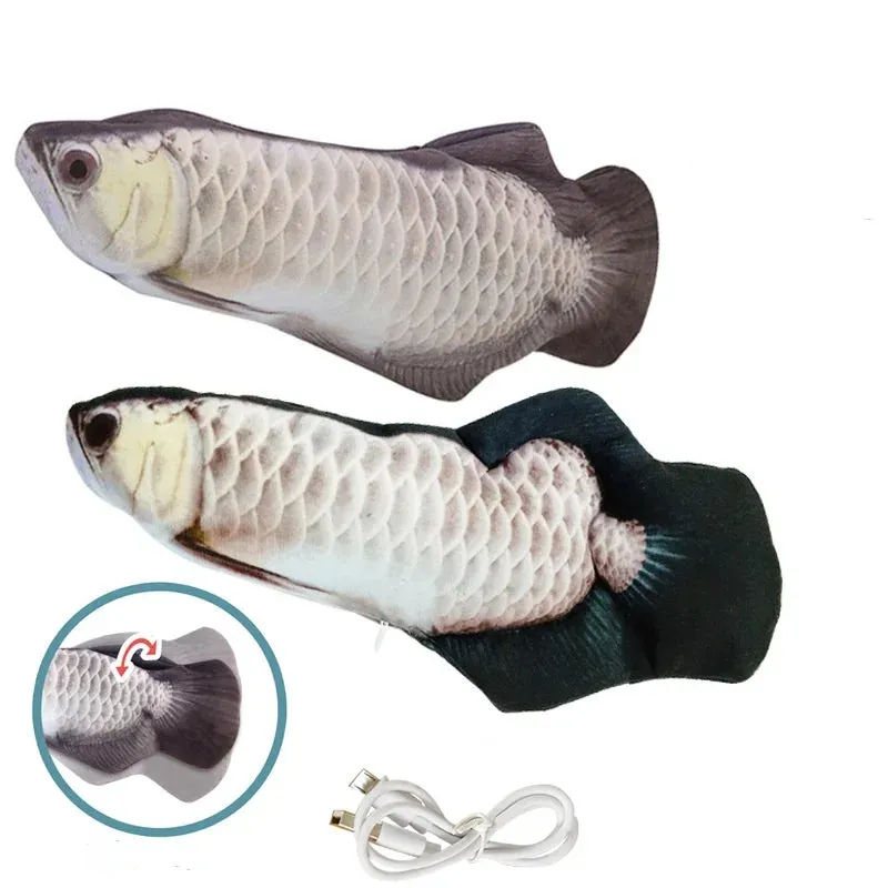 Interactive Electric Floppy Fish Cat Toy with USB Charging