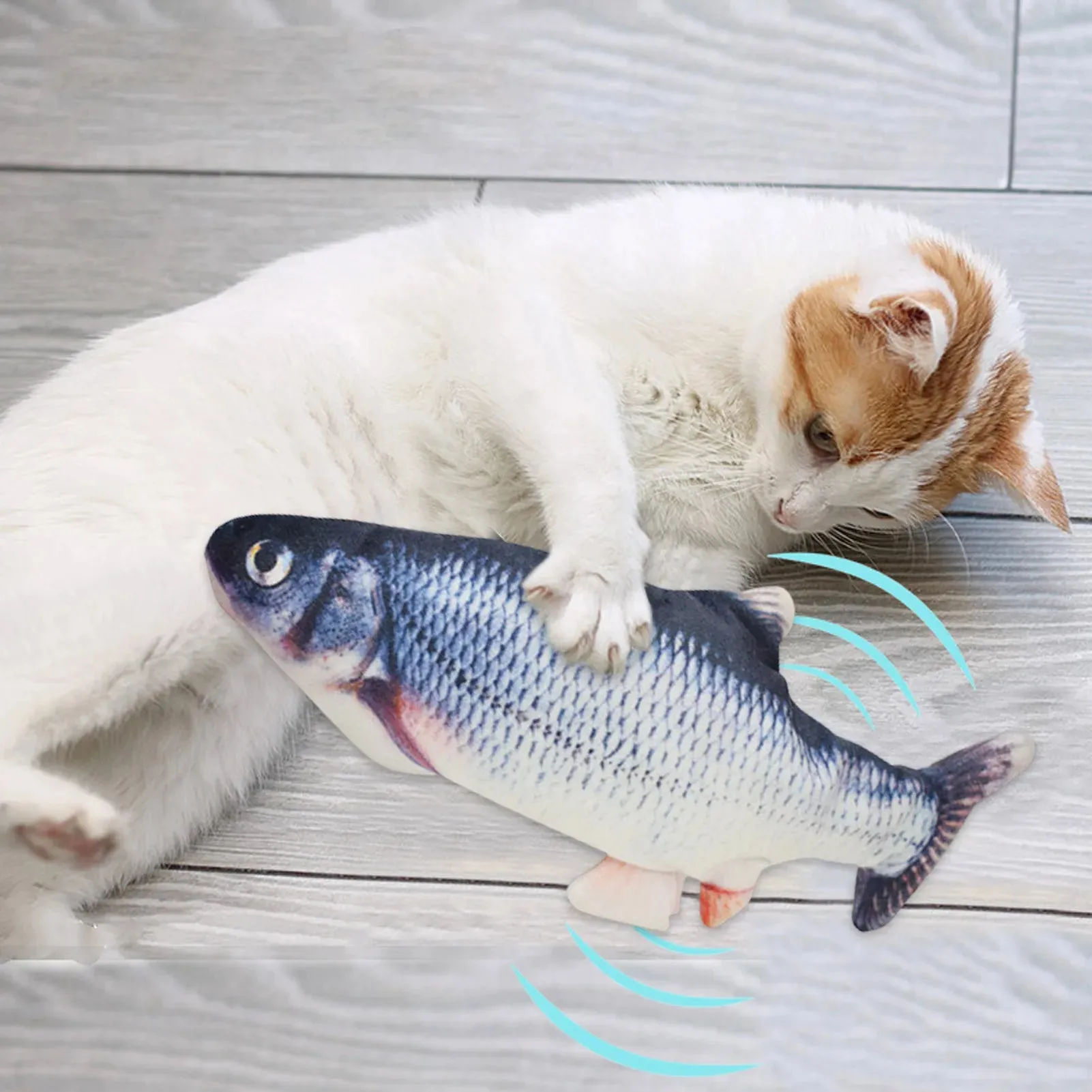 Interactive Electric Floppy Fish Cat Toy with USB Charging