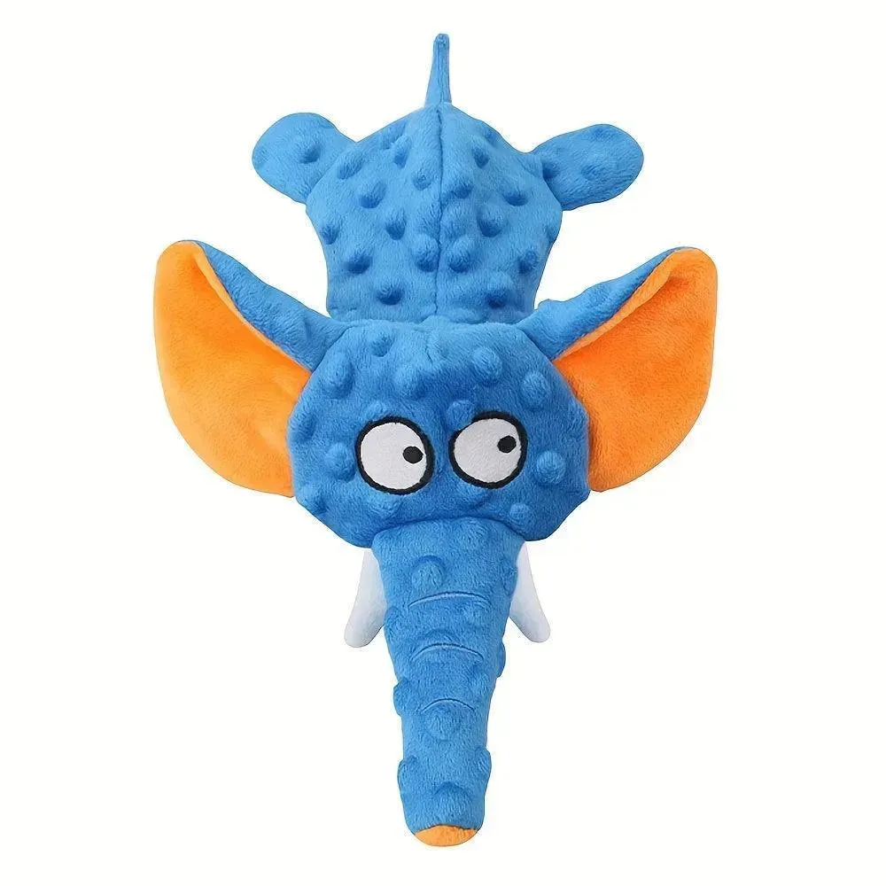 Interactive Elephant Plush Toy for Dogs - Durable Chew & Squeaker