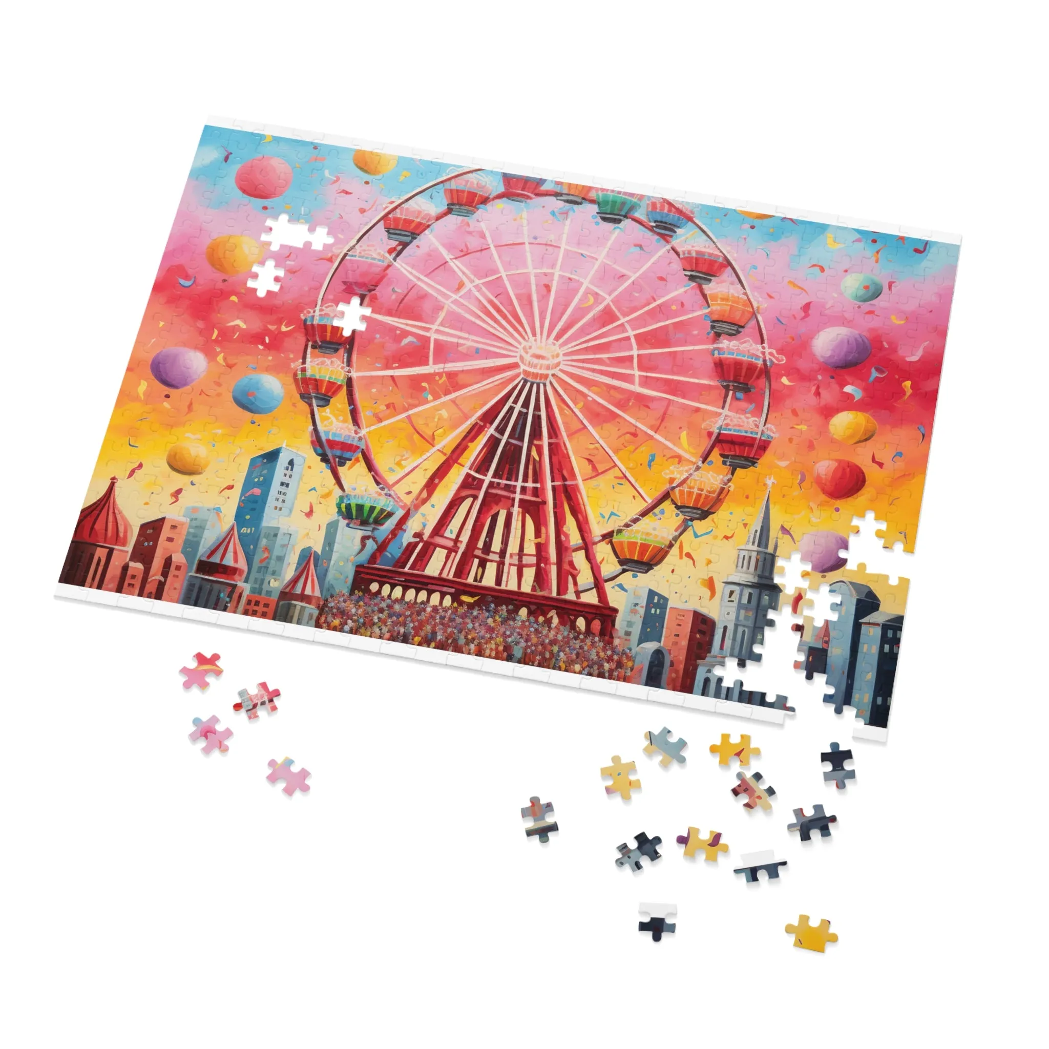 Jigsaw Puzzle, Carnival, Carousal, Personalised/Non-Personalised (30, 110, 252, 500,1000-Piece)