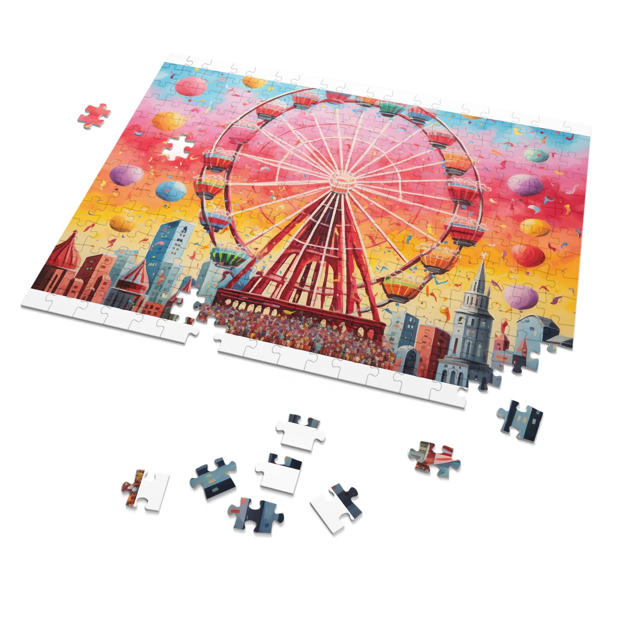 Jigsaw Puzzle, Carnival, Carousal, Personalised/Non-Personalised (30, 110, 252, 500,1000-Piece)