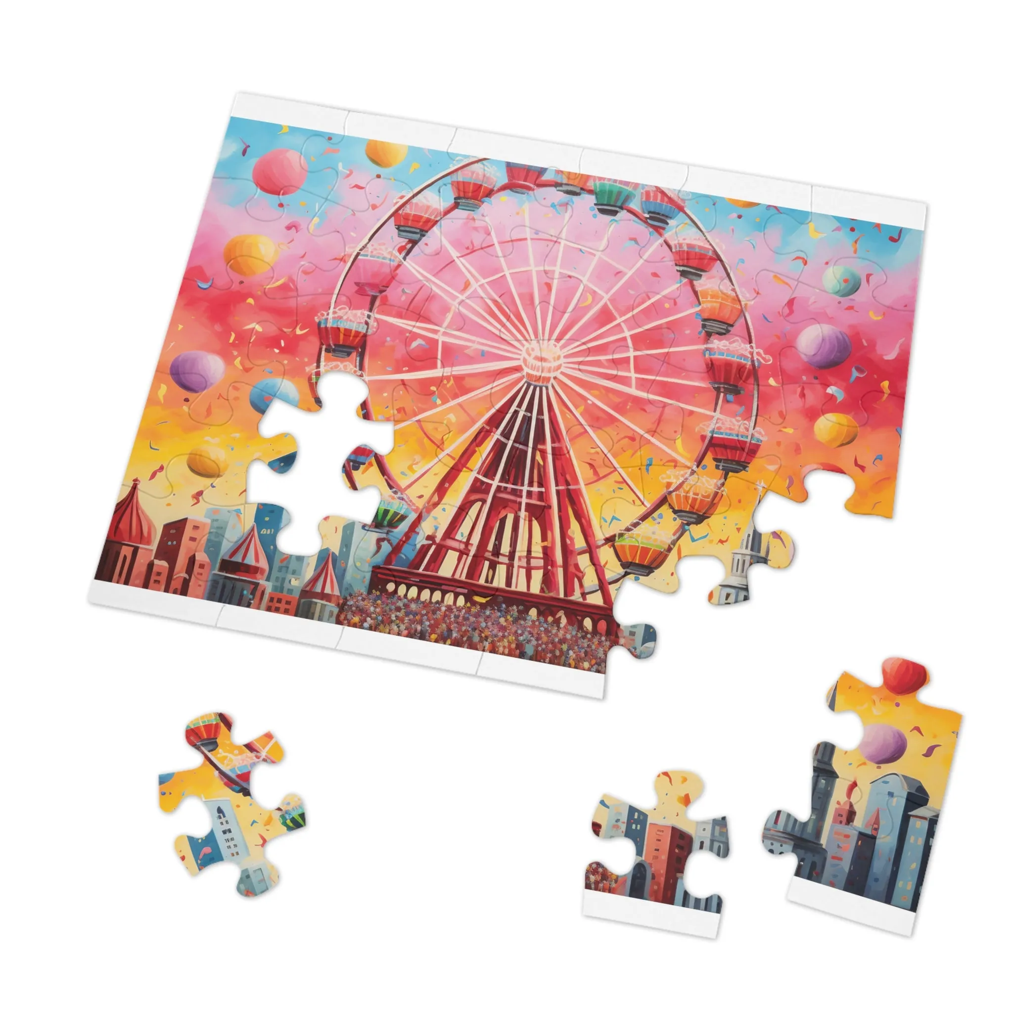 Jigsaw Puzzle, Carnival, Carousal, Personalised/Non-Personalised (30, 110, 252, 500,1000-Piece)