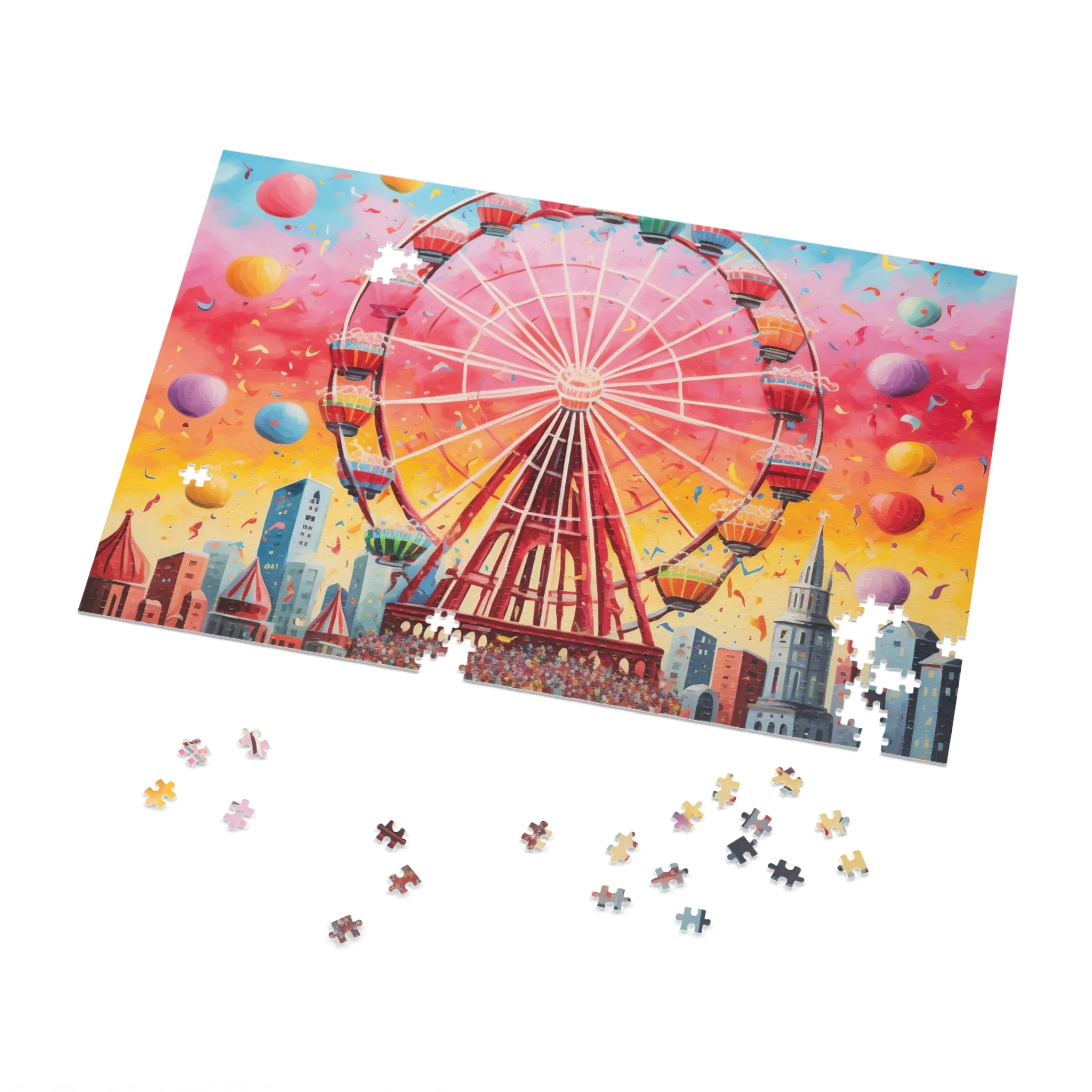 Jigsaw Puzzle, Carnival, Carousal, Personalised/Non-Personalised (30, 110, 252, 500,1000-Piece)