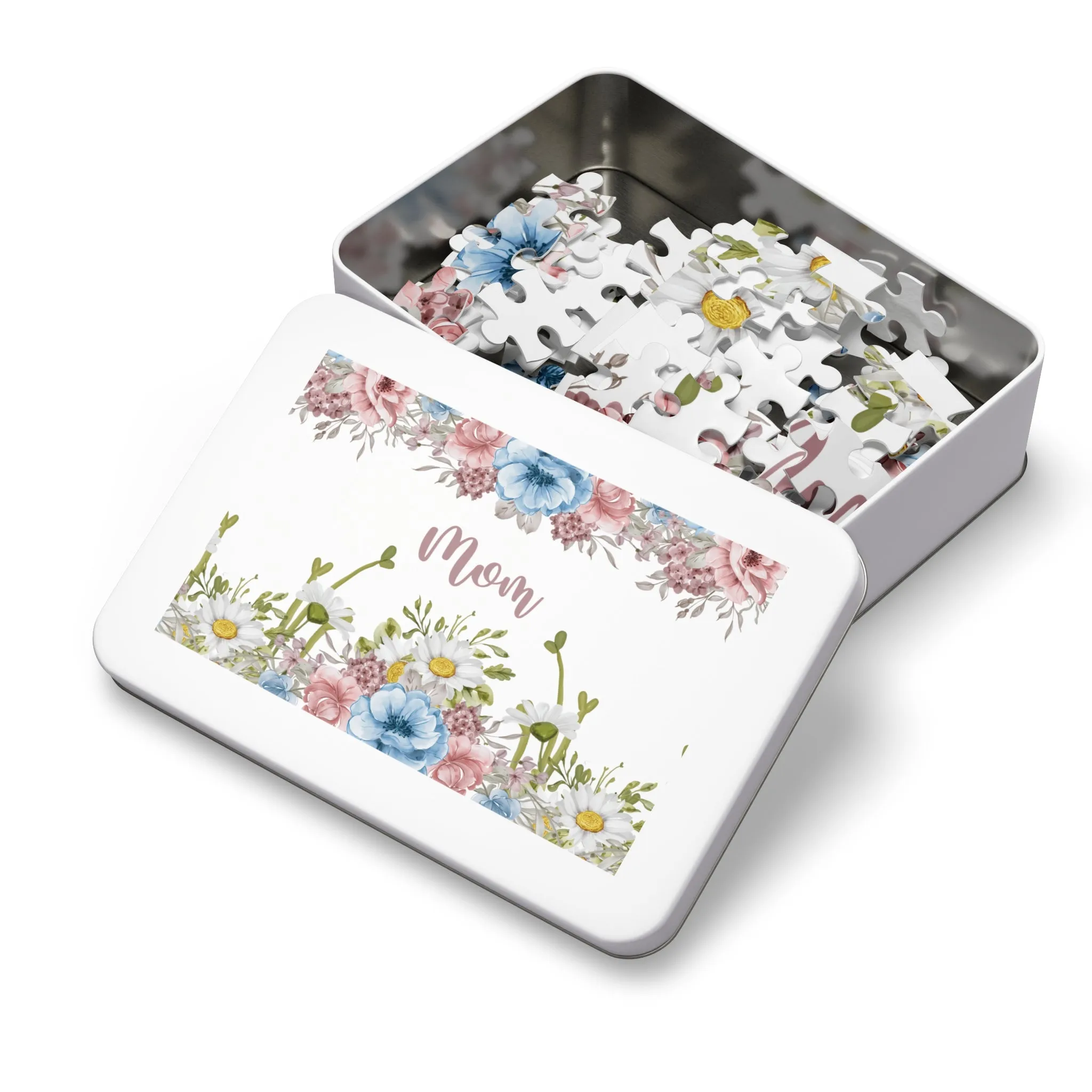 Jigsaw Puzzle, Floral, Mom, Personalised/Non-Personalised (30, 110, 252, 500,1000-Piece)