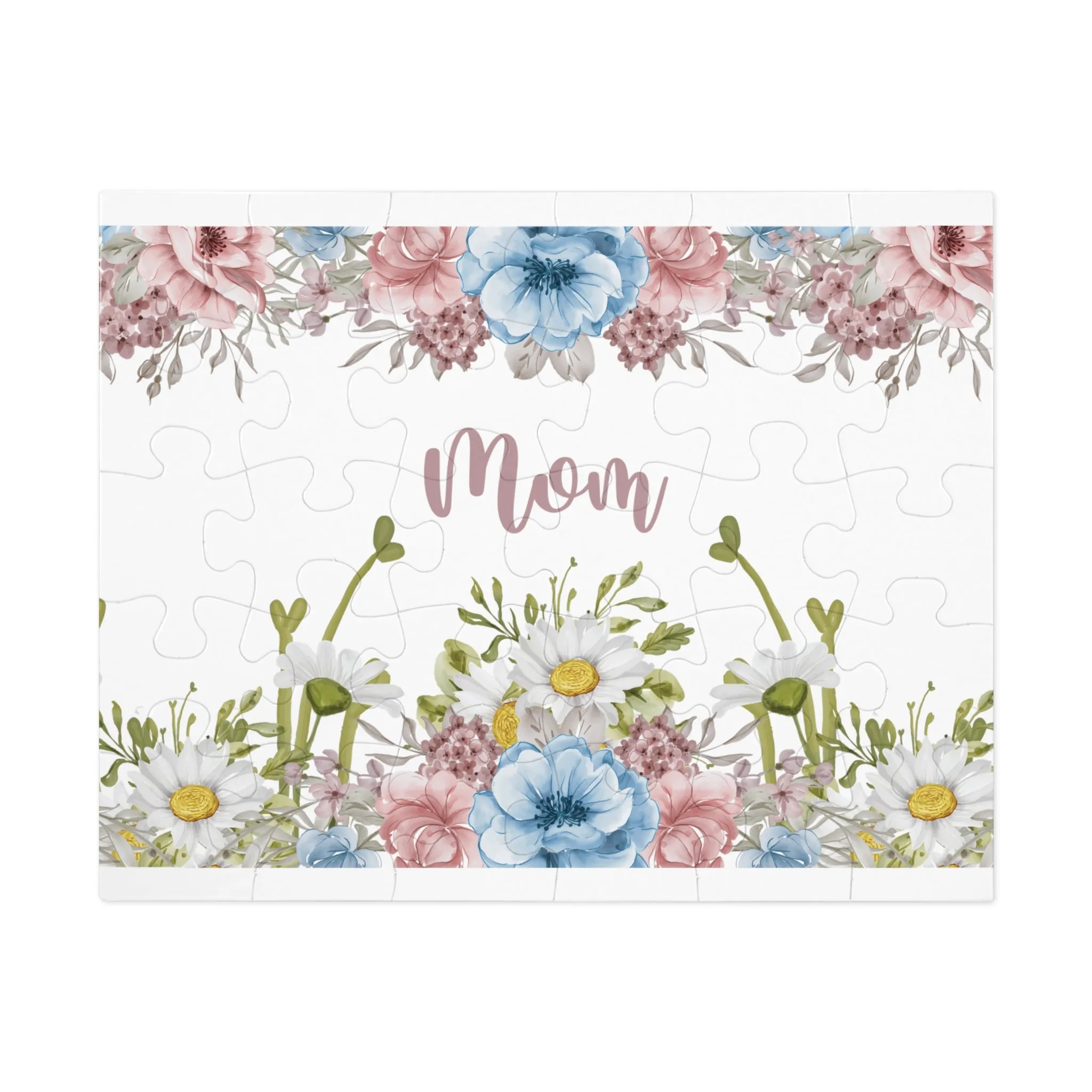 Jigsaw Puzzle, Floral, Mom, Personalised/Non-Personalised (30, 110, 252, 500,1000-Piece)