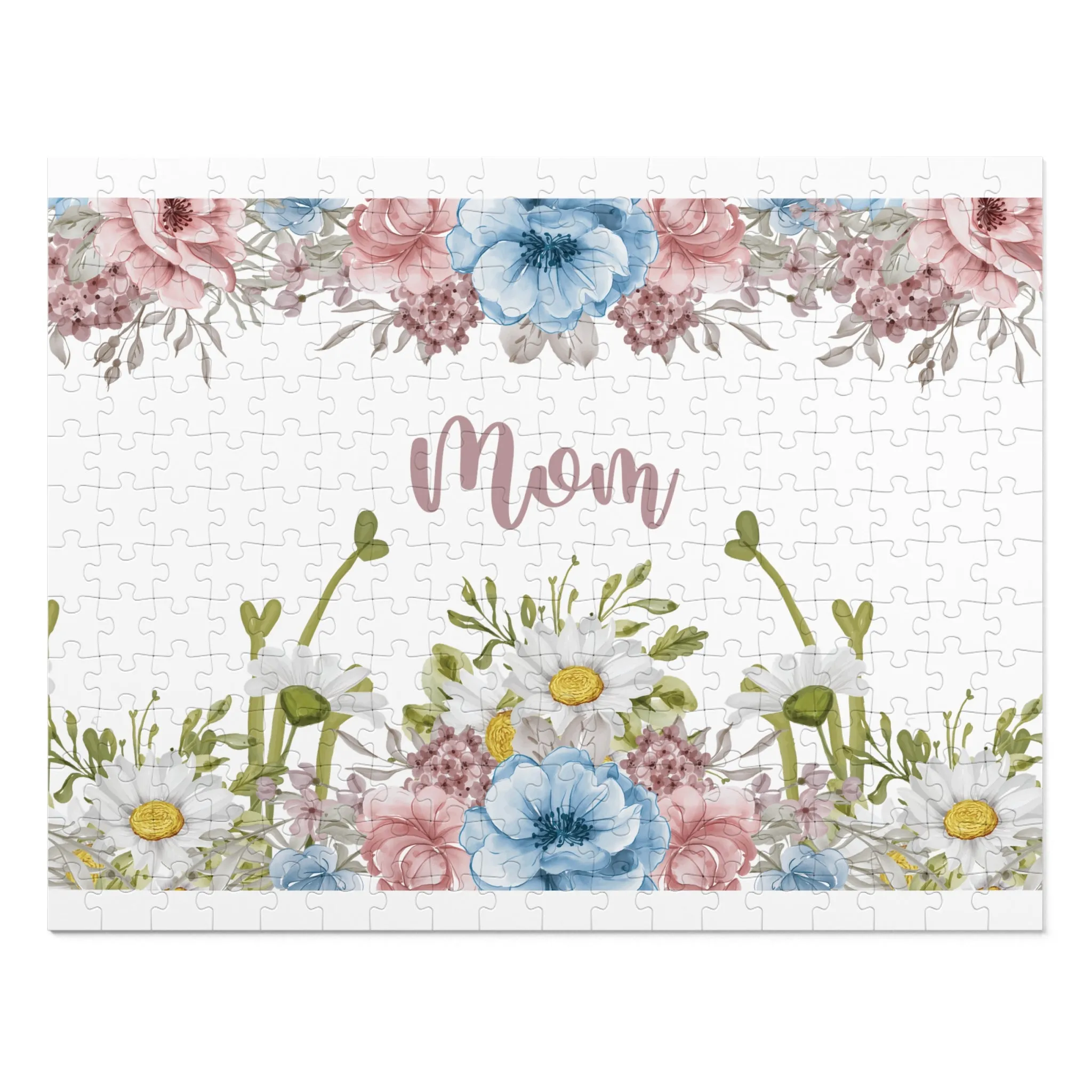 Jigsaw Puzzle, Floral, Mom, Personalised/Non-Personalised (30, 110, 252, 500,1000-Piece)