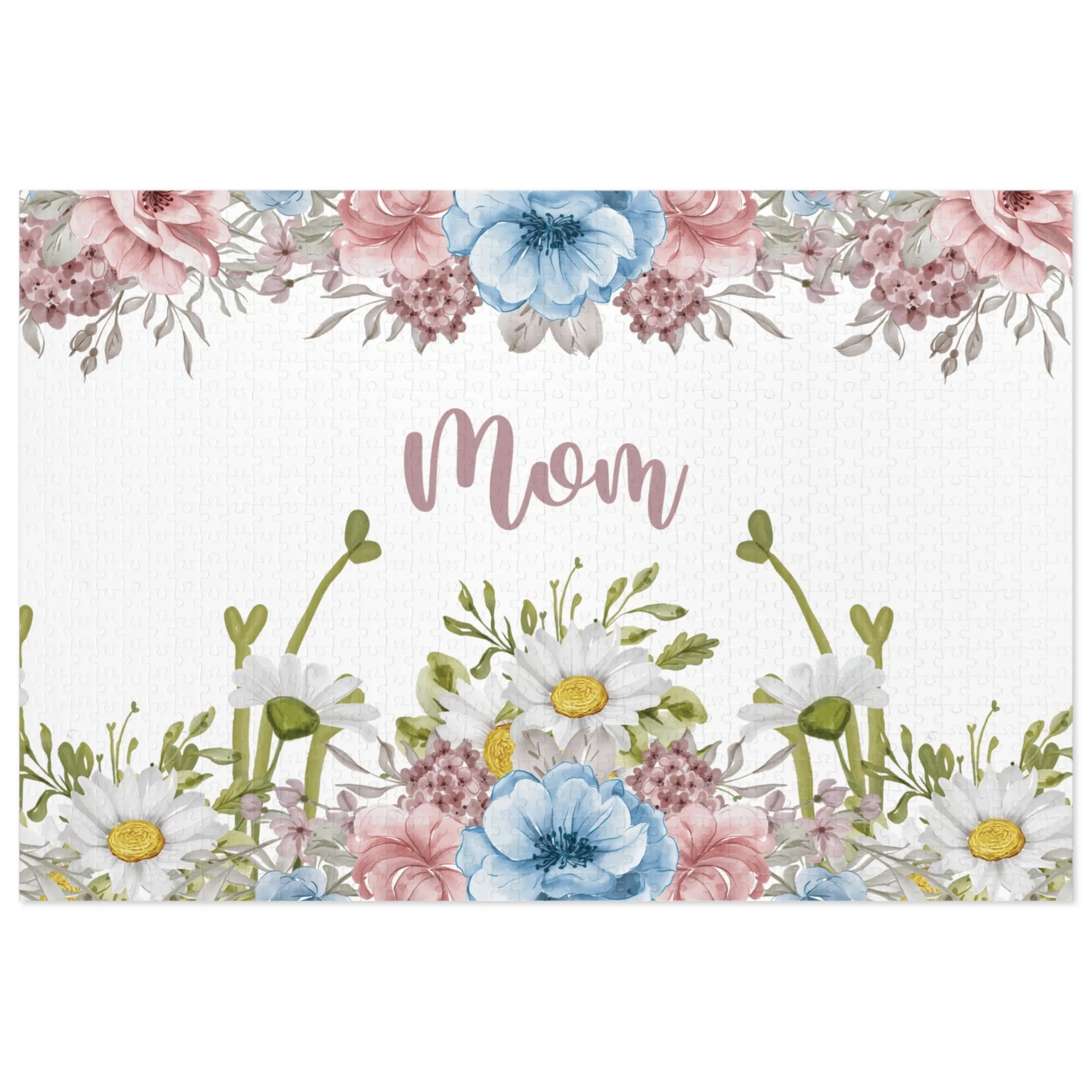 Jigsaw Puzzle, Floral, Mom, Personalised/Non-Personalised (30, 110, 252, 500,1000-Piece)