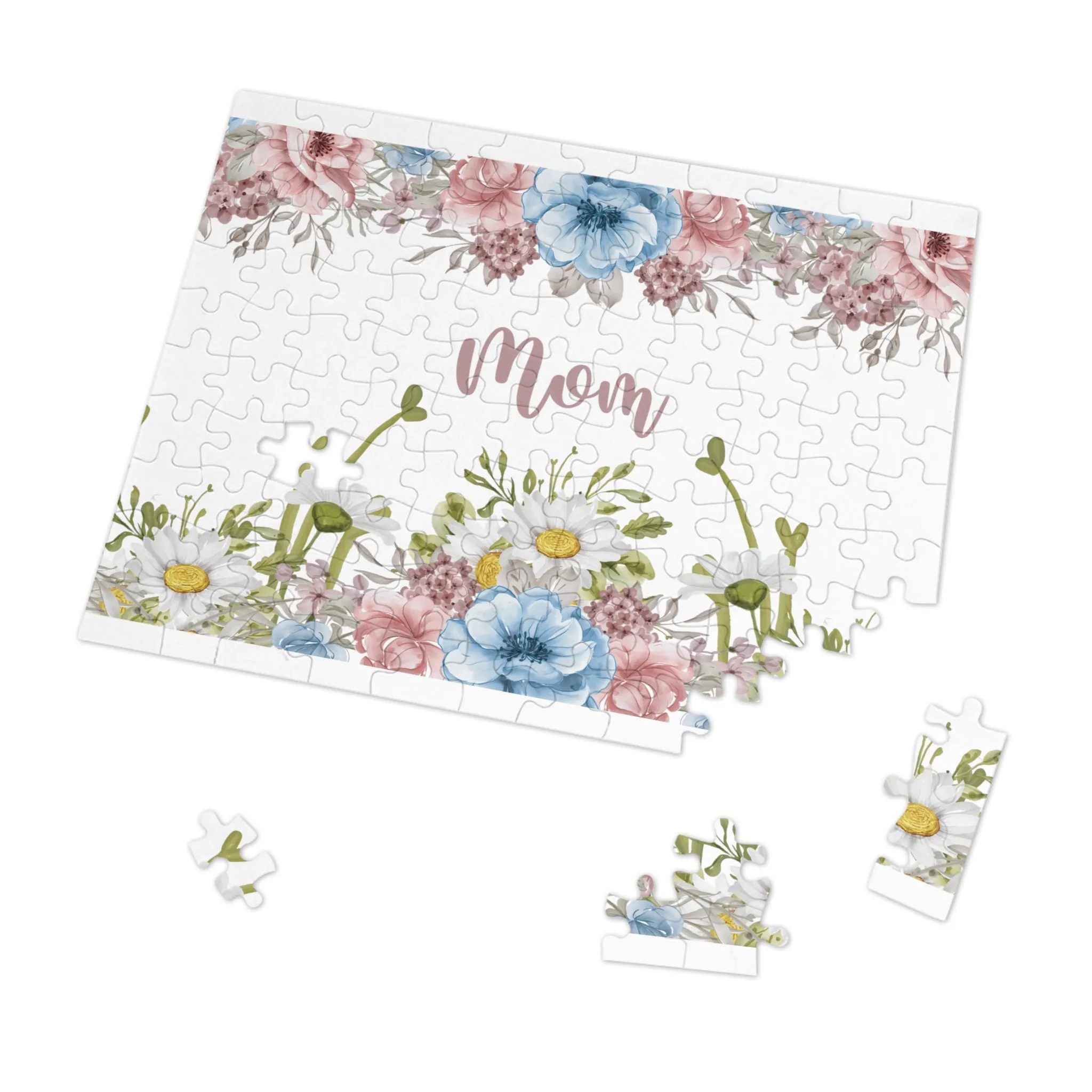 Jigsaw Puzzle, Floral, Mom, Personalised/Non-Personalised (30, 110, 252, 500,1000-Piece)