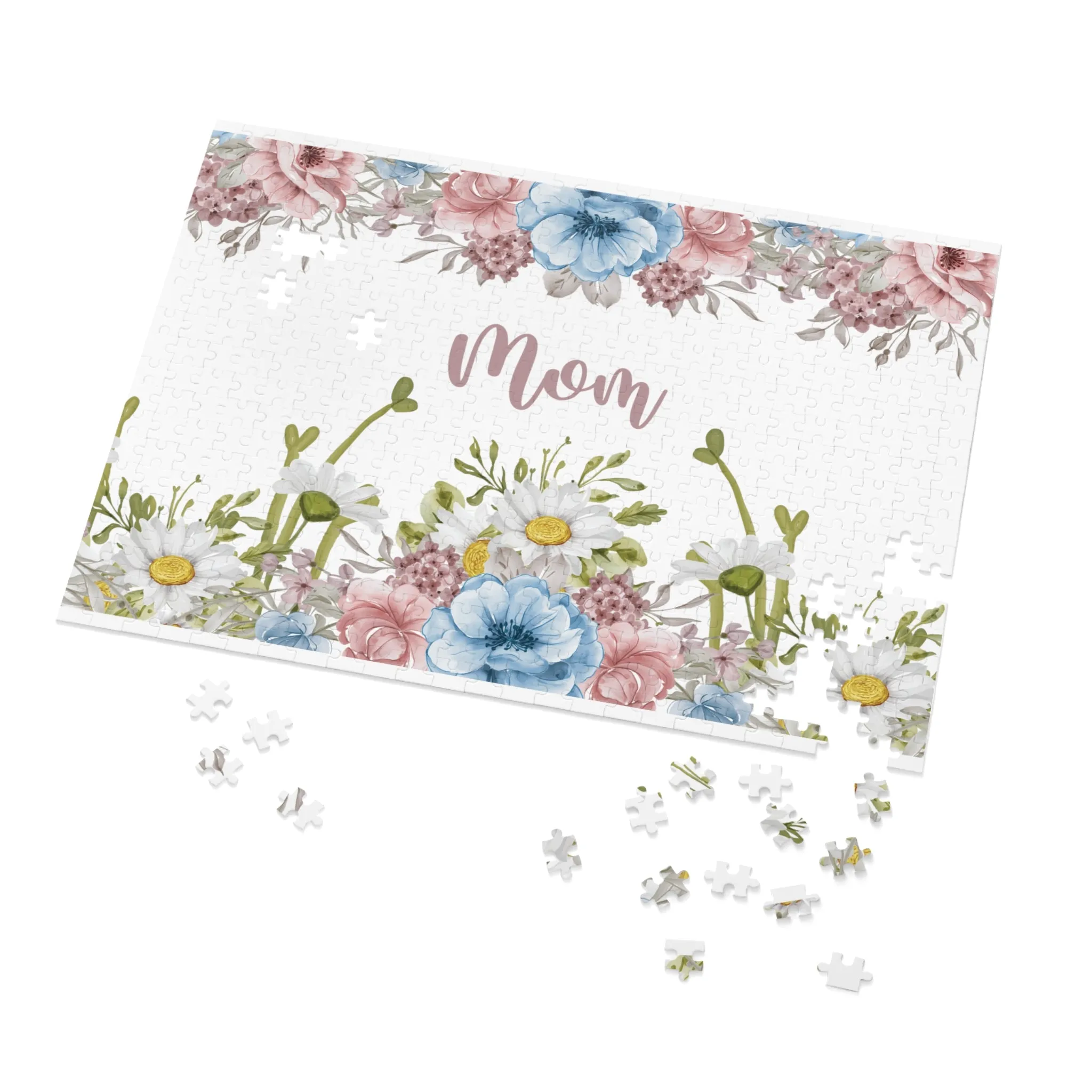 Jigsaw Puzzle, Floral, Mom, Personalised/Non-Personalised (30, 110, 252, 500,1000-Piece)