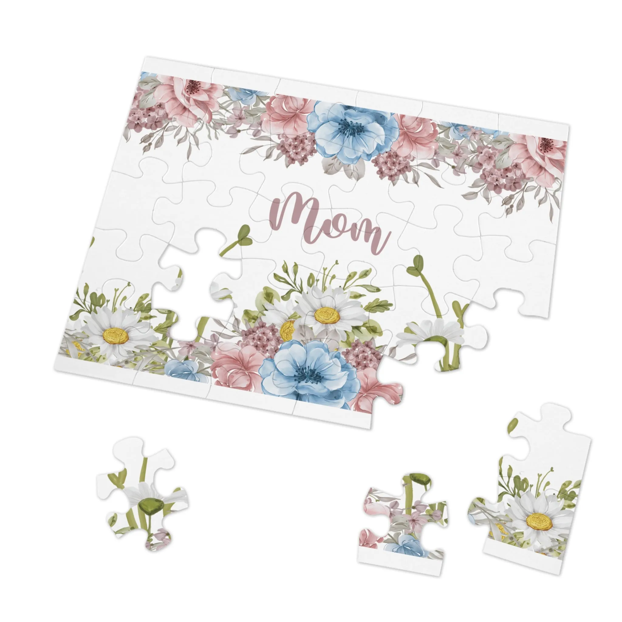 Jigsaw Puzzle, Floral, Mom, Personalised/Non-Personalised (30, 110, 252, 500,1000-Piece)