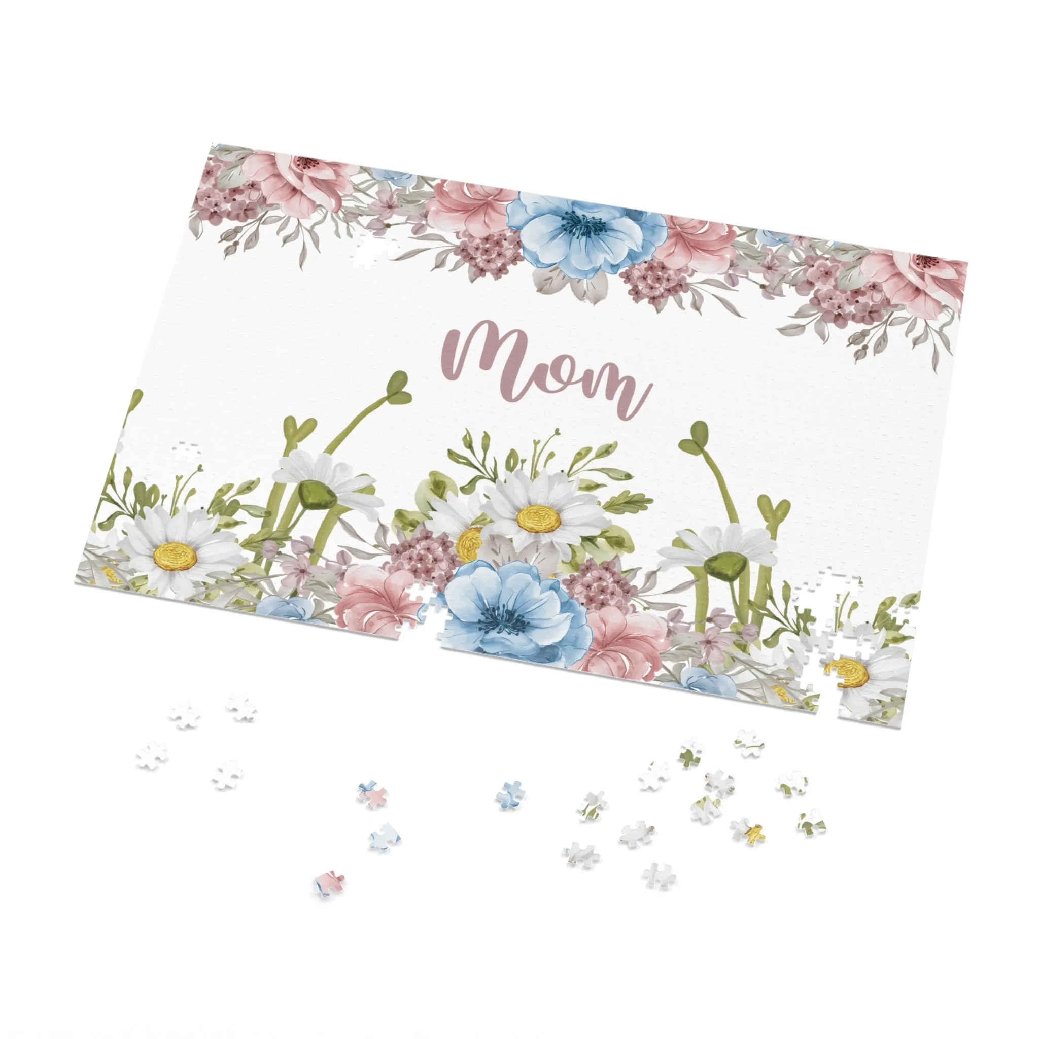 Jigsaw Puzzle, Floral, Mom, Personalised/Non-Personalised (30, 110, 252, 500,1000-Piece)