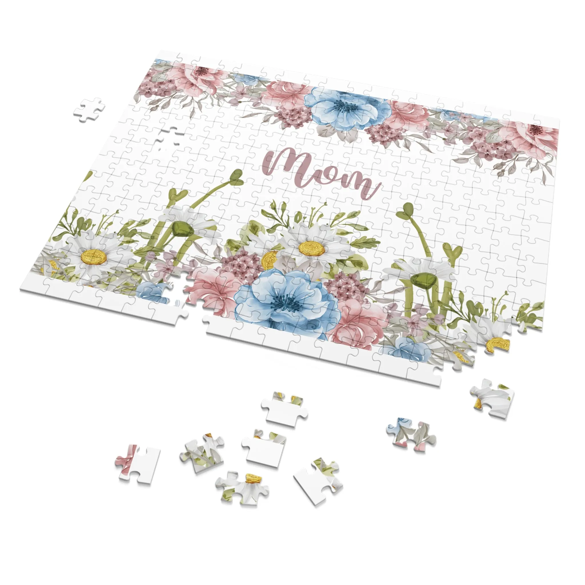 Jigsaw Puzzle, Floral, Mom, Personalised/Non-Personalised (30, 110, 252, 500,1000-Piece)