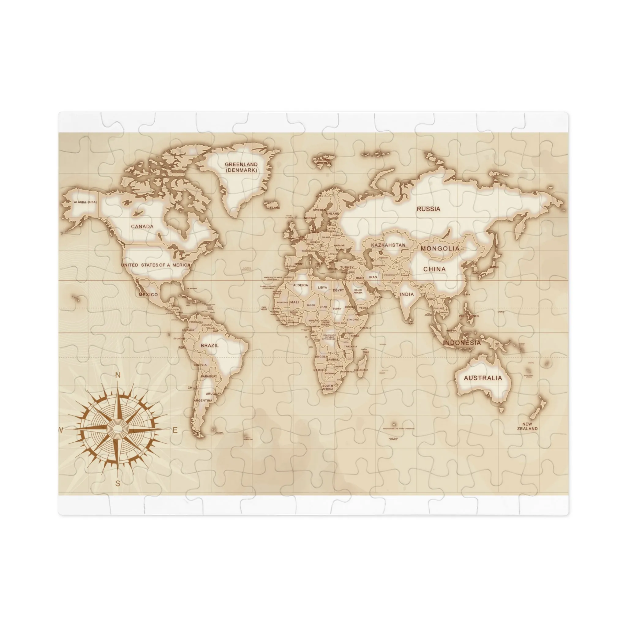 Jigsaw Puzzle, World Map, Personalised/Non-Personalised (30, 110, 252, 500,1000-Piece)