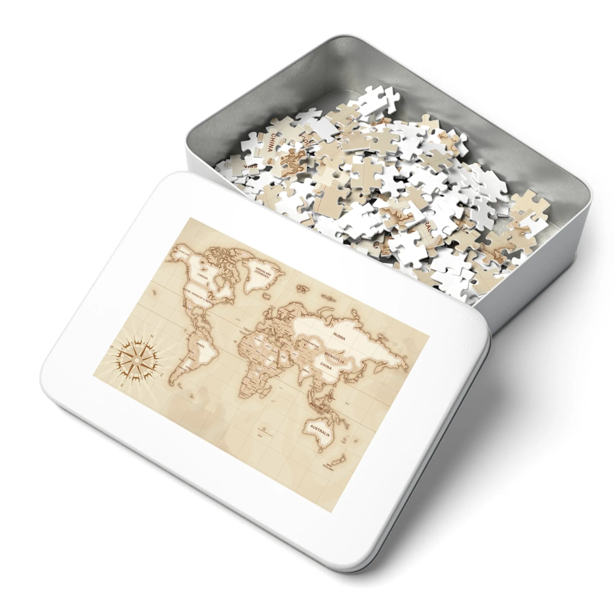 Jigsaw Puzzle, World Map, Personalised/Non-Personalised (30, 110, 252, 500,1000-Piece)