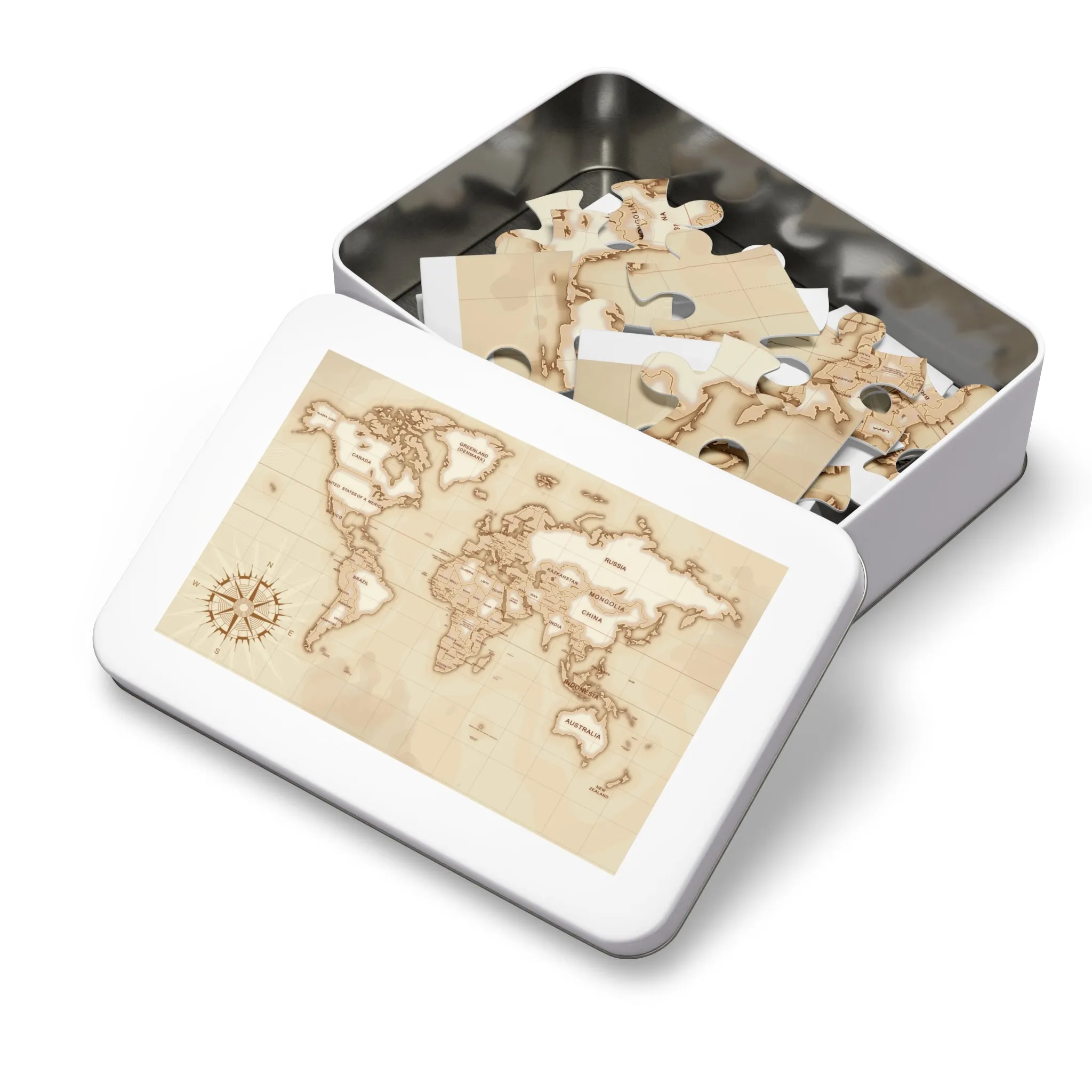 Jigsaw Puzzle, World Map, Personalised/Non-Personalised (30, 110, 252, 500,1000-Piece)