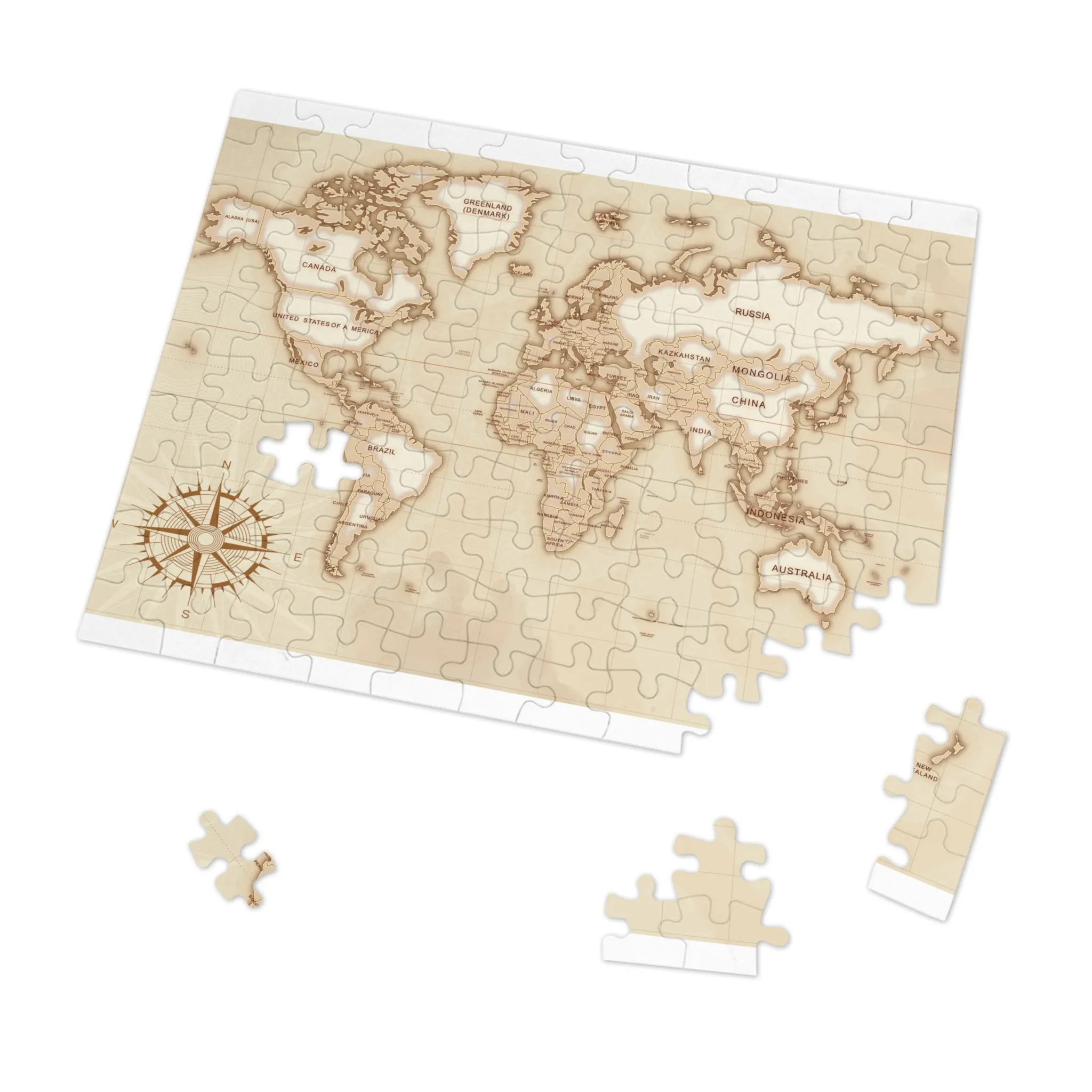 Jigsaw Puzzle, World Map, Personalised/Non-Personalised (30, 110, 252, 500,1000-Piece)