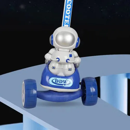 Kids Astronaut Kick Scooter With Light & Music - Blue