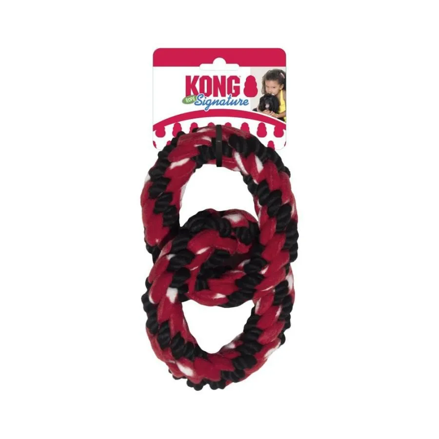 KONG Signature Rope Double Ring Tug Dog Toy