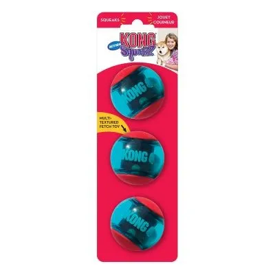 KONG Squeezz Action Sports Ball Small 3pk