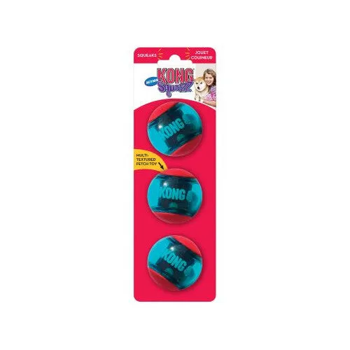 KONG Squeezz Action Sports Ball Small 3pk