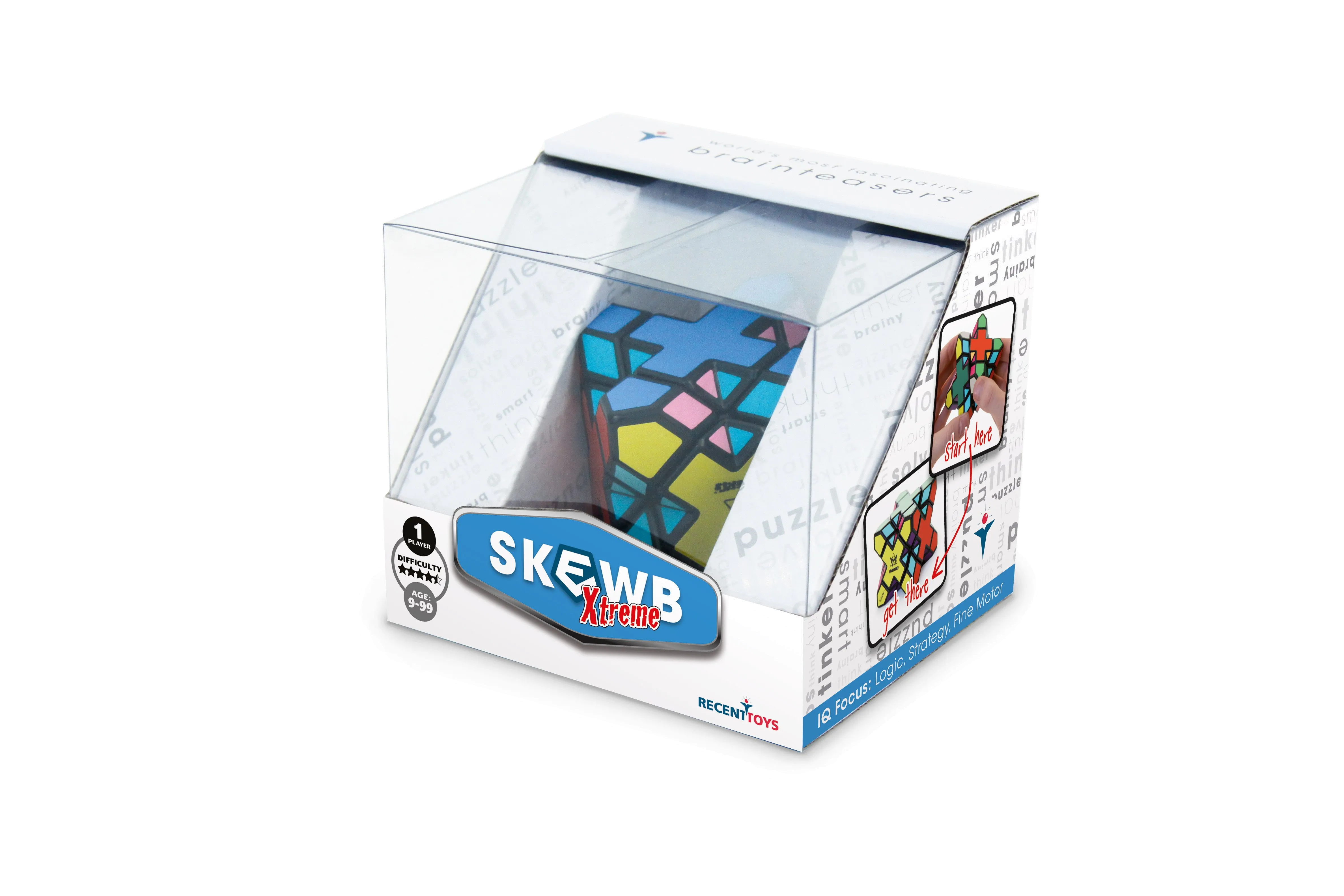 Meffert's Skewb Xtreme - The Original 10-Sided Diamond Brainteaser Puzzle Challenge from Recent Toys - Travel Friendly Fun for Ages 9 - Adult