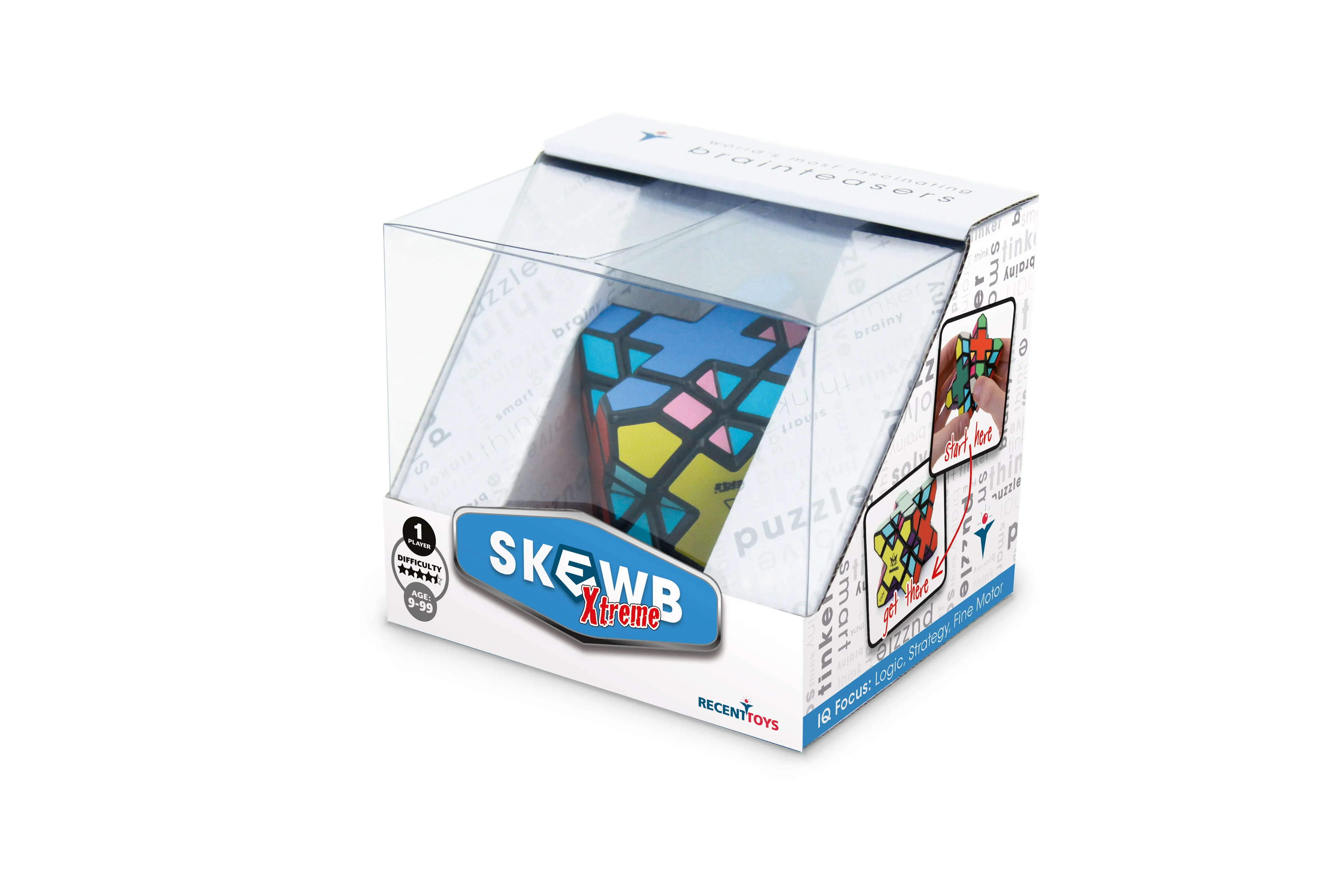 Meffert's Skewb Xtreme - The Original 10-Sided Diamond Brainteaser Puzzle Challenge from Recent Toys - Travel Friendly Fun for Ages 9 - Adult