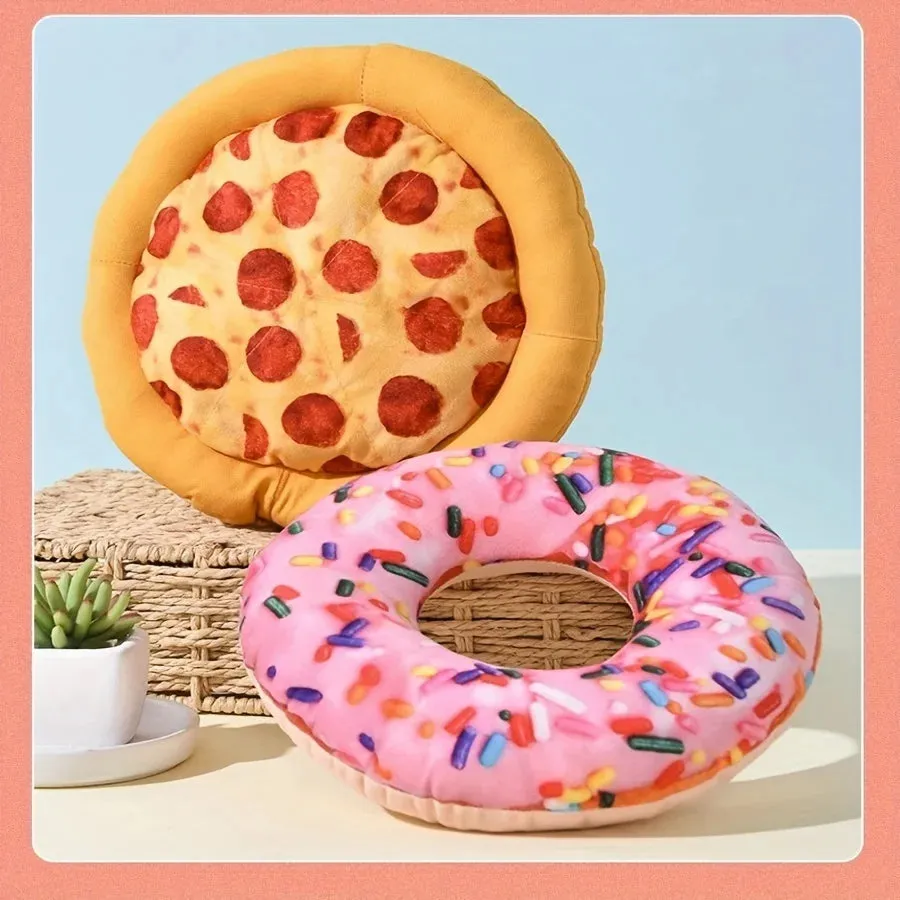 New Soundmaking Toys - Brushed Teeth, Plush Pizza Toys - Medium and Large Dog Training - Chai Dog Relieving Tool