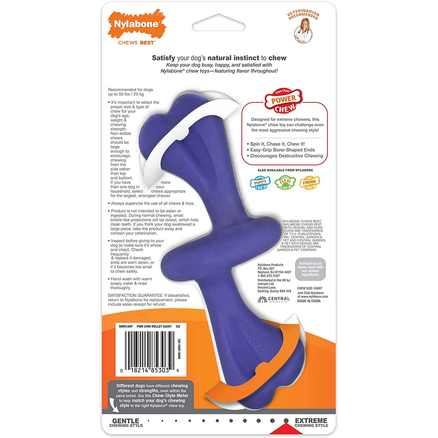 Nylabone Power Chew Rolling Dog Toy