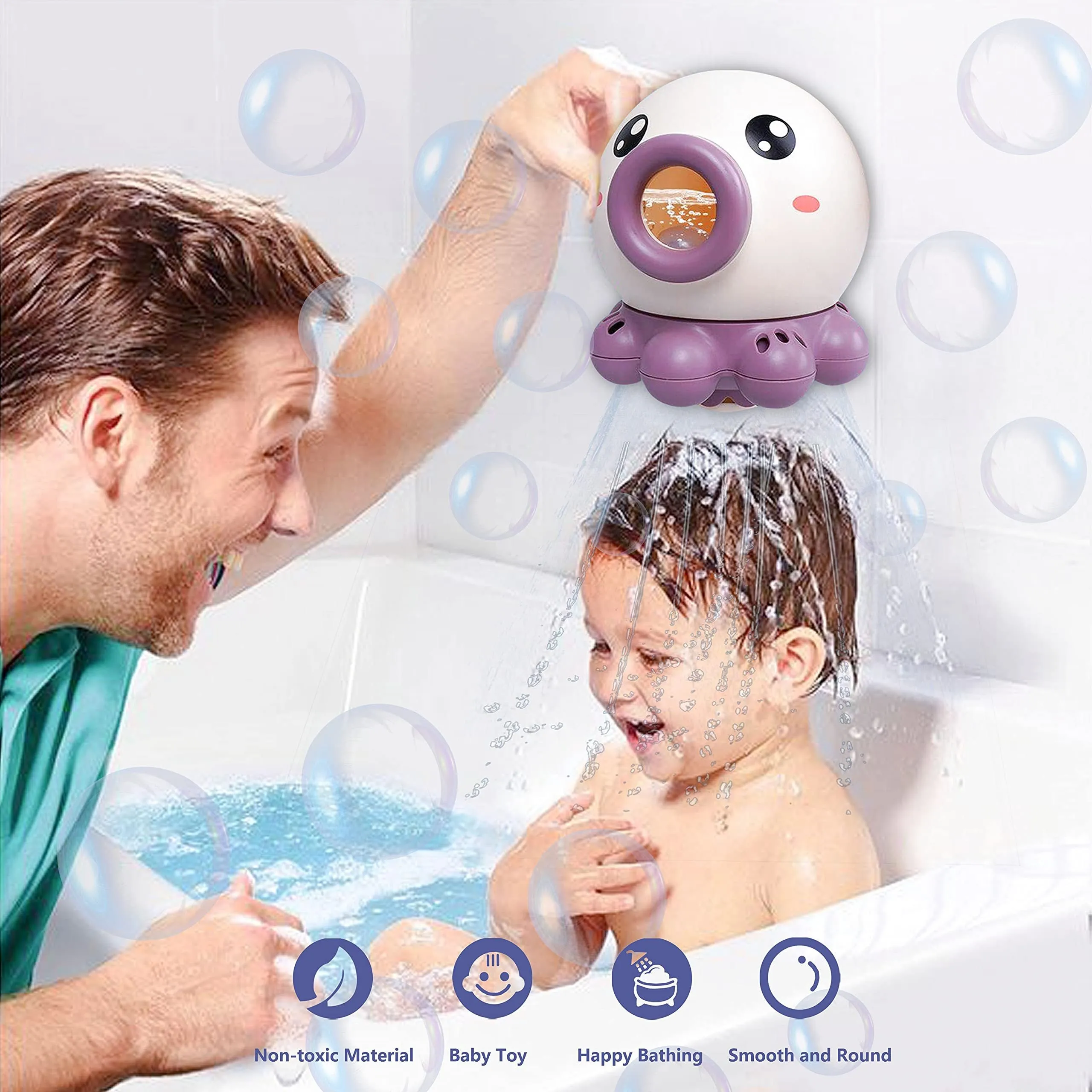 Octopus Fountain Water Jet Rotating Bath Toy