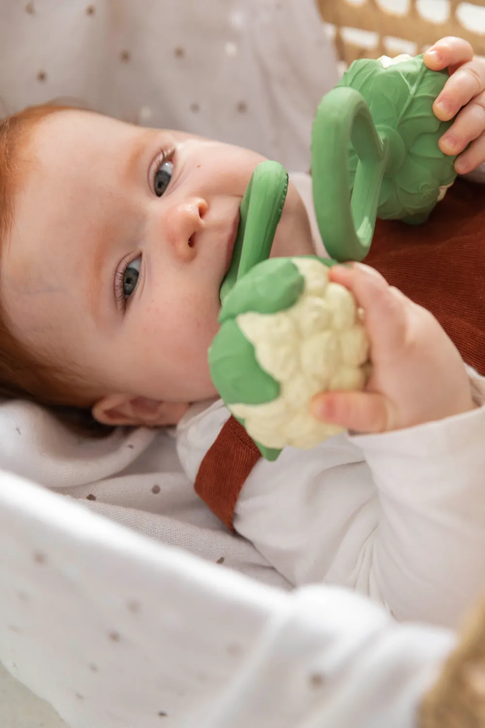 Oli & Carol Cauliflower Rattle Teether