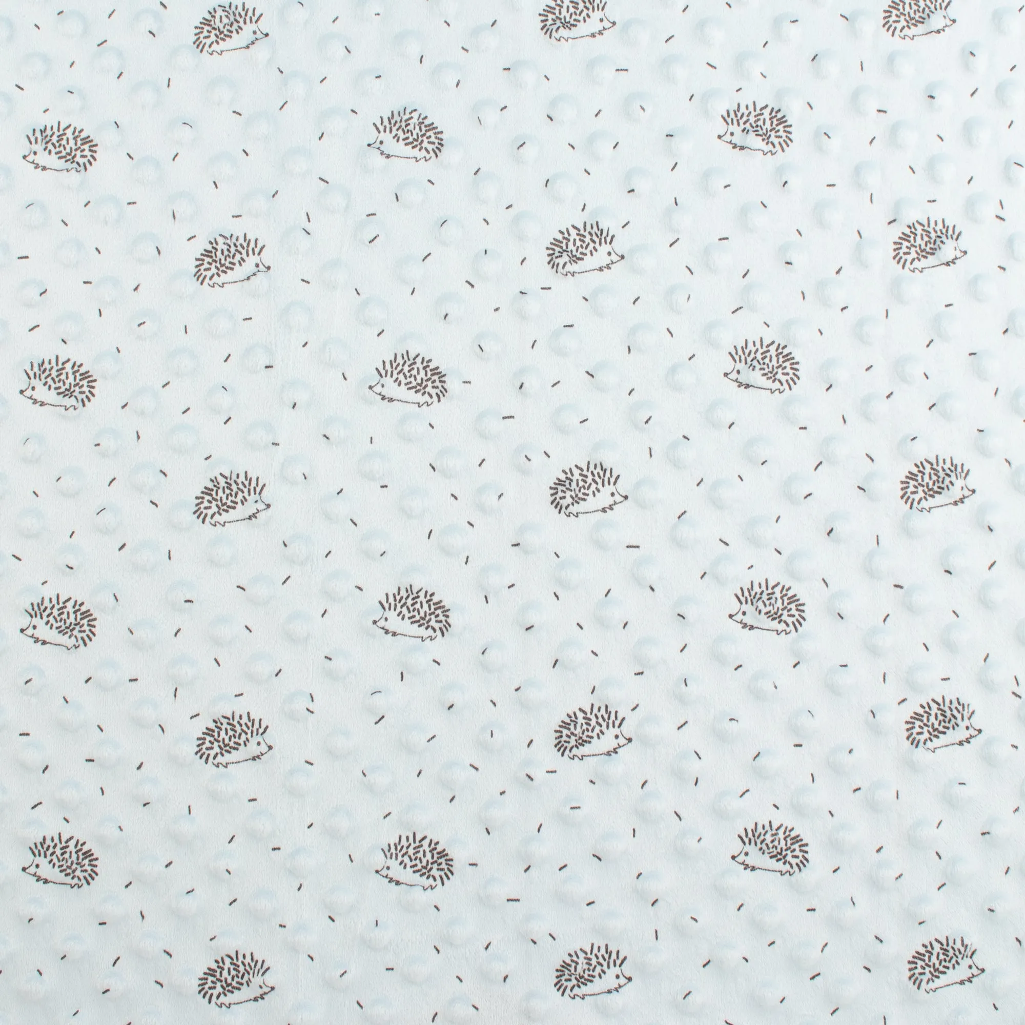 Printed Dimple Micro Chenille - HEDGEHOG DOT - 005 - Blue