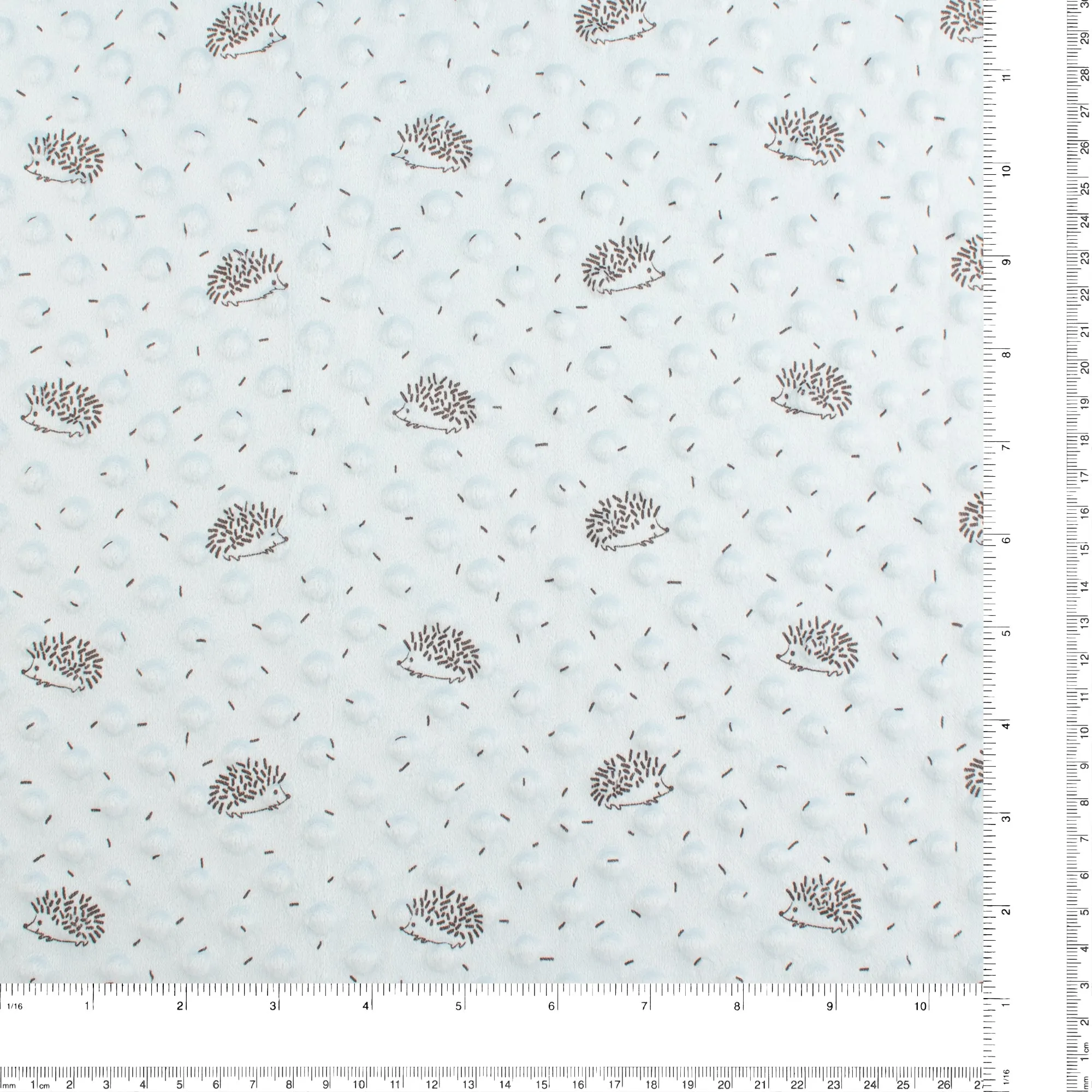 Printed Dimple Micro Chenille - HEDGEHOG DOT - 005 - Blue